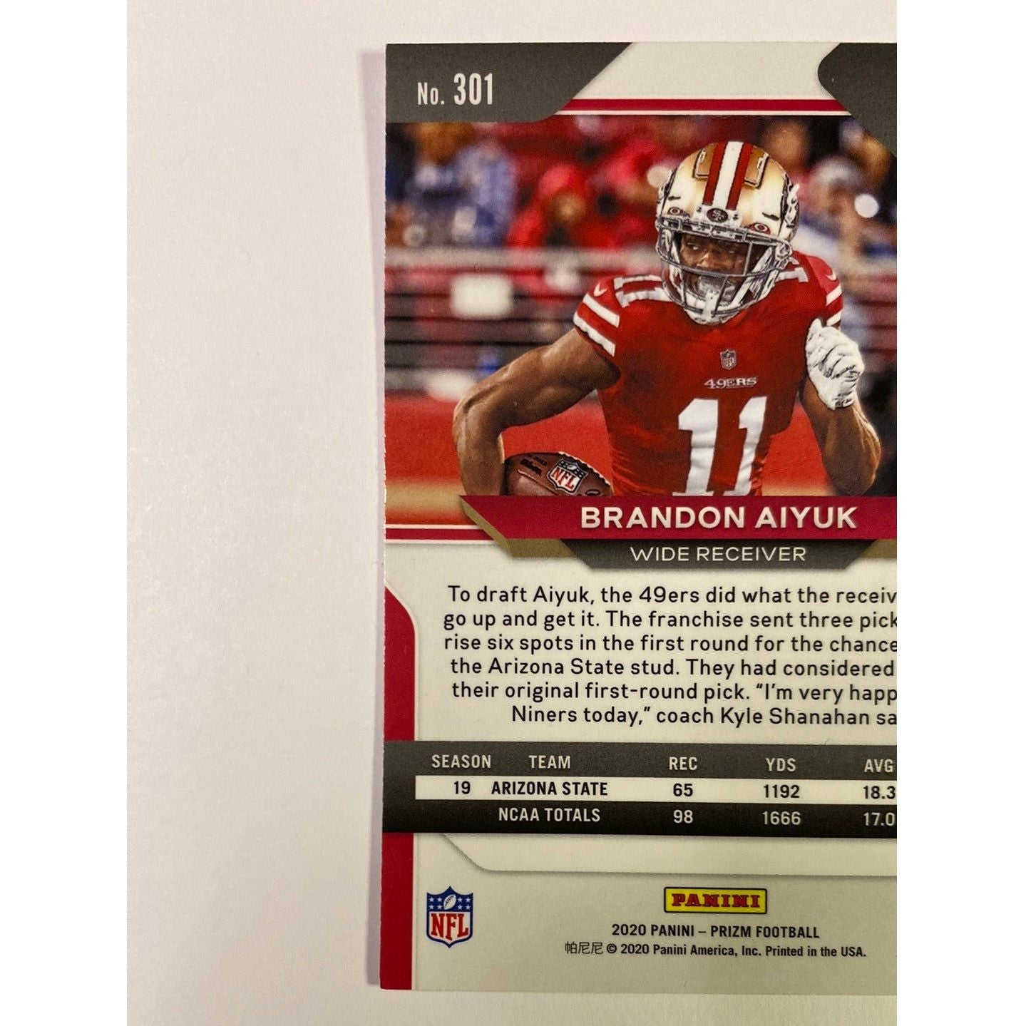 2020 Panini Prizm Brandon Aiyuk RC | Local Legends Cards & Collectibles