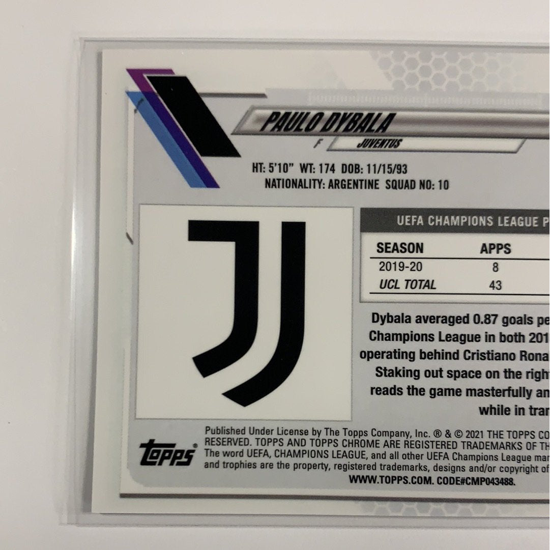2021 Topps Chrome UEFA Champions League Paulo Dybala Base #47 Local Legends Cards & Collectibles