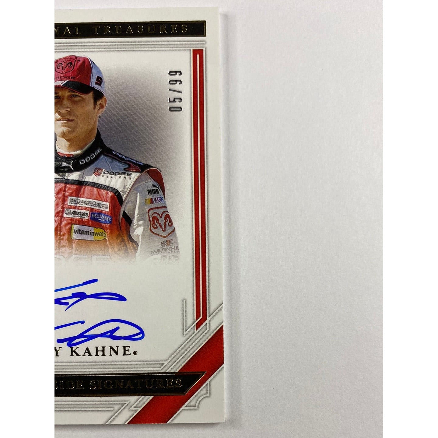 2021 National Treasures Kasey Kahne Trackside Signatures Auto 05/99