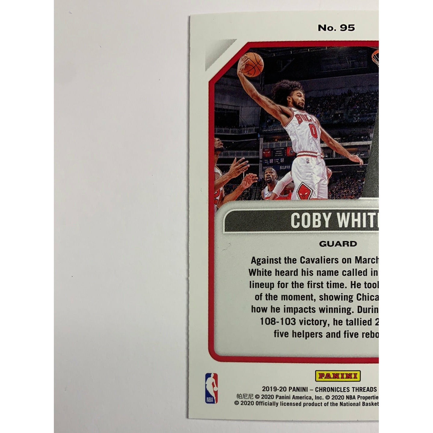 2019-20 Threads Coby White RC | Local Legends Cards & Collectibles
