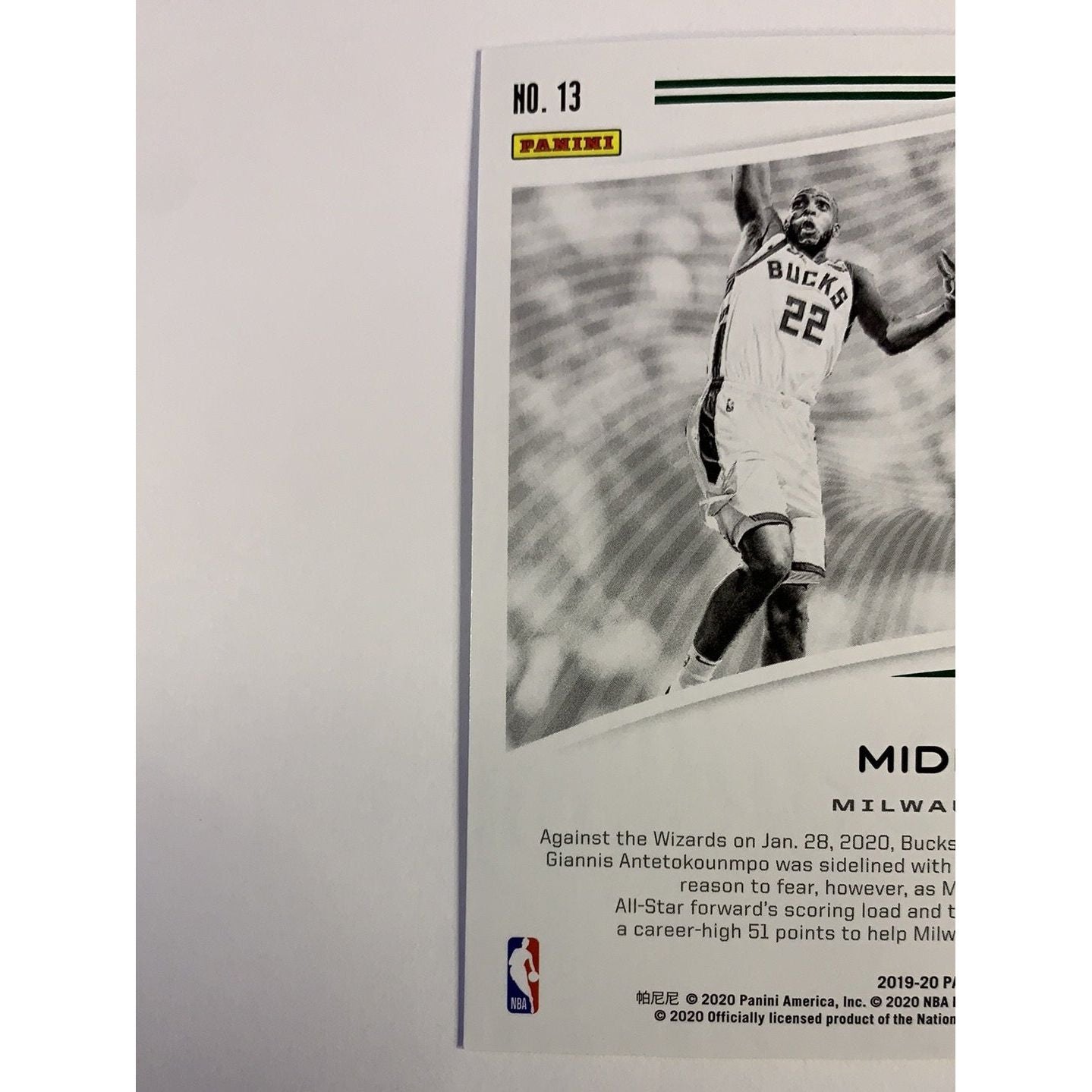 2019-20 Illusions Season Highlights Khris Middleton | Local Legends Cards & Collectibles