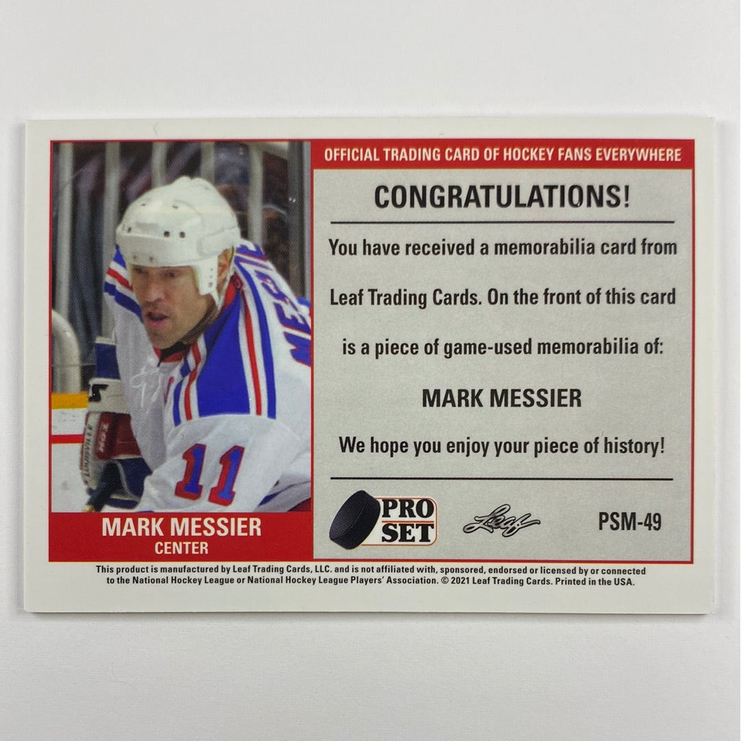 2021 Leaf Pro Set Mark Messier Game Used Patch Yellow Parallel | Local Legends Cards & Collectibles