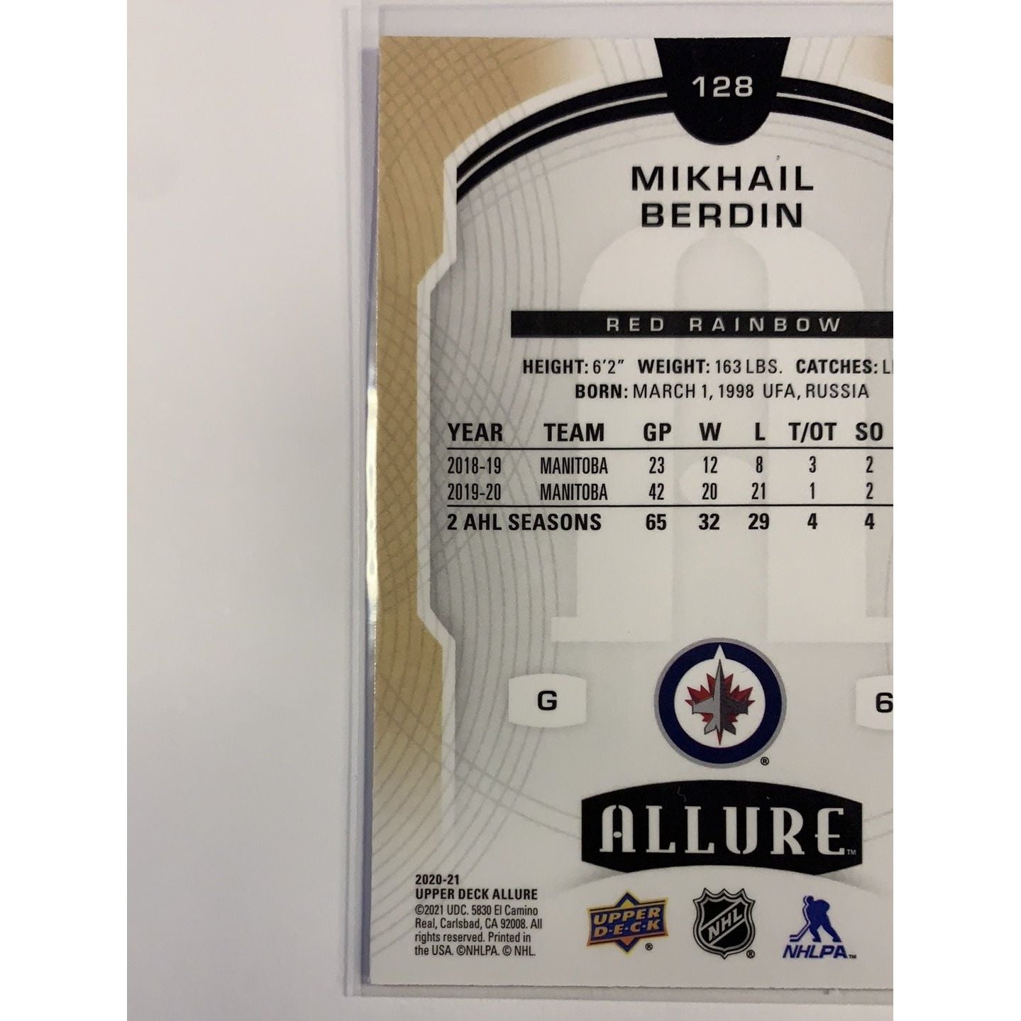 2020-21 Allure Mikhail Berdin Red Rainbow Rookie | Local Legends Cards & Collectibles