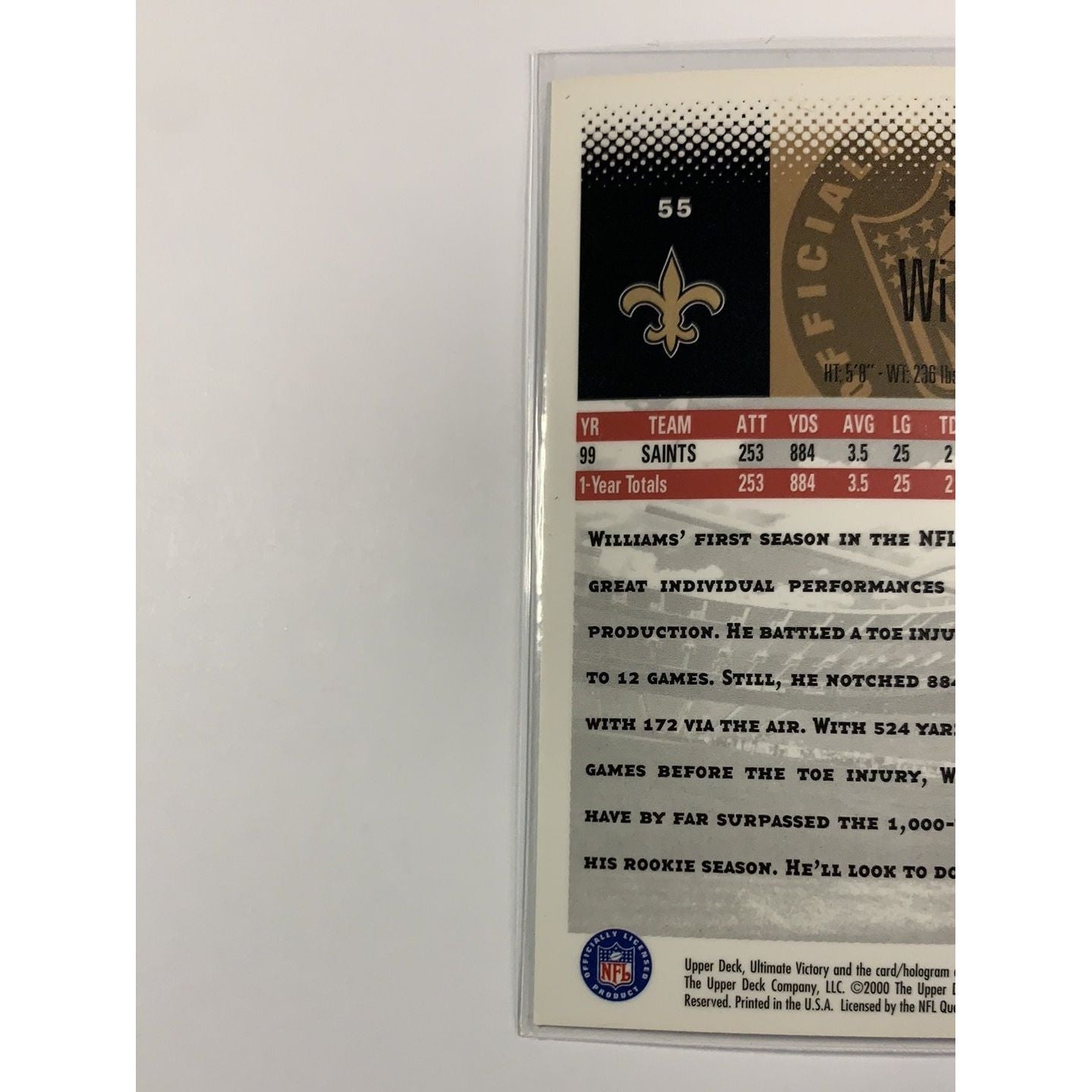 2000 Upper Deck Victory Ricky Williams Base #55 Local Legends Cards & Collectibles