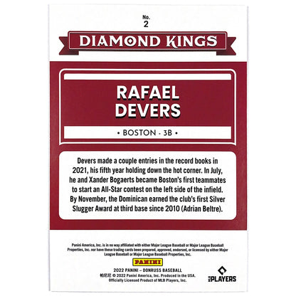 2022 Diamond Kings Rafael Devers Red /2022