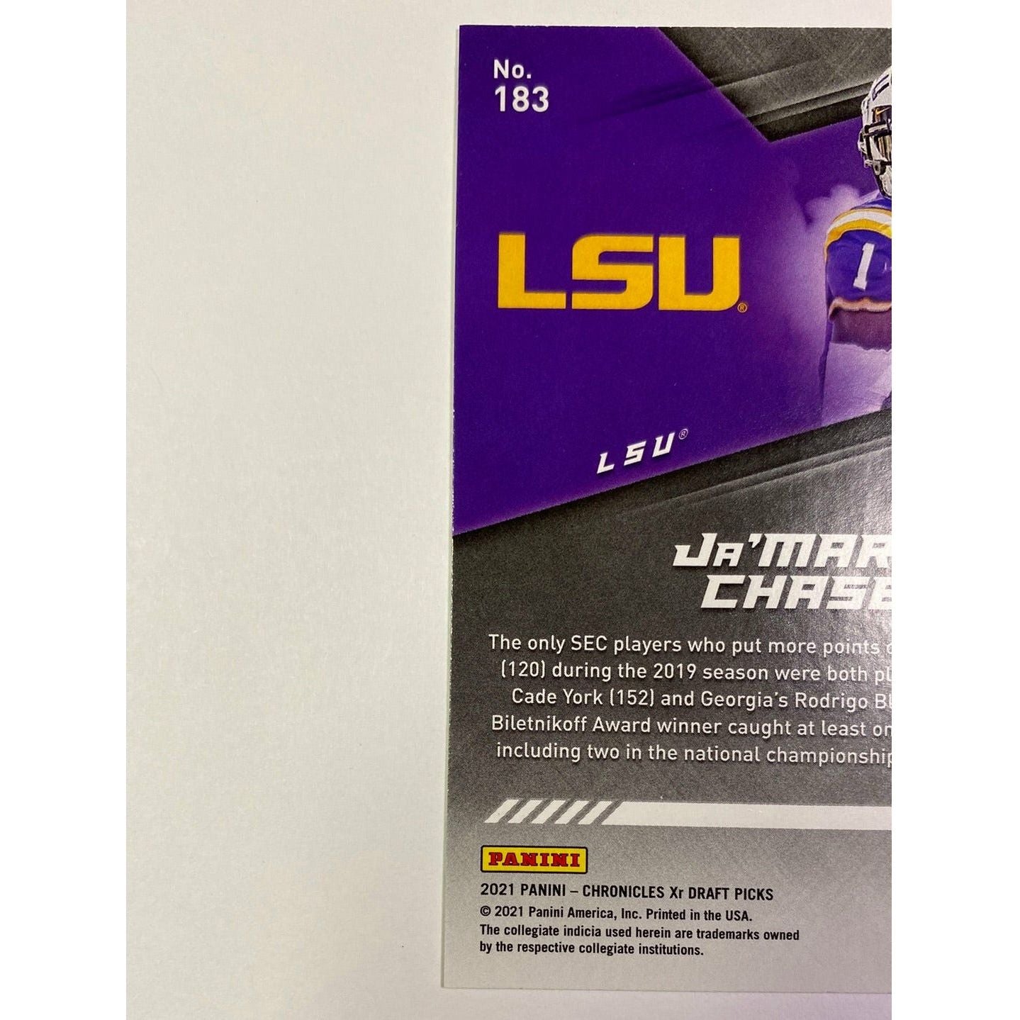 2021 XR Draft Picks Ja’Marr Chase RC | Local Legends Cards & Collectibles