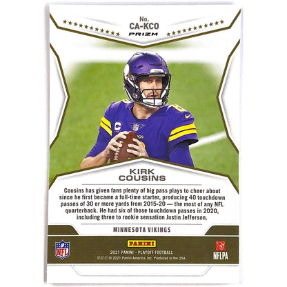 2021 Playoff Kirk Cousins Pink Holo Call to Arms