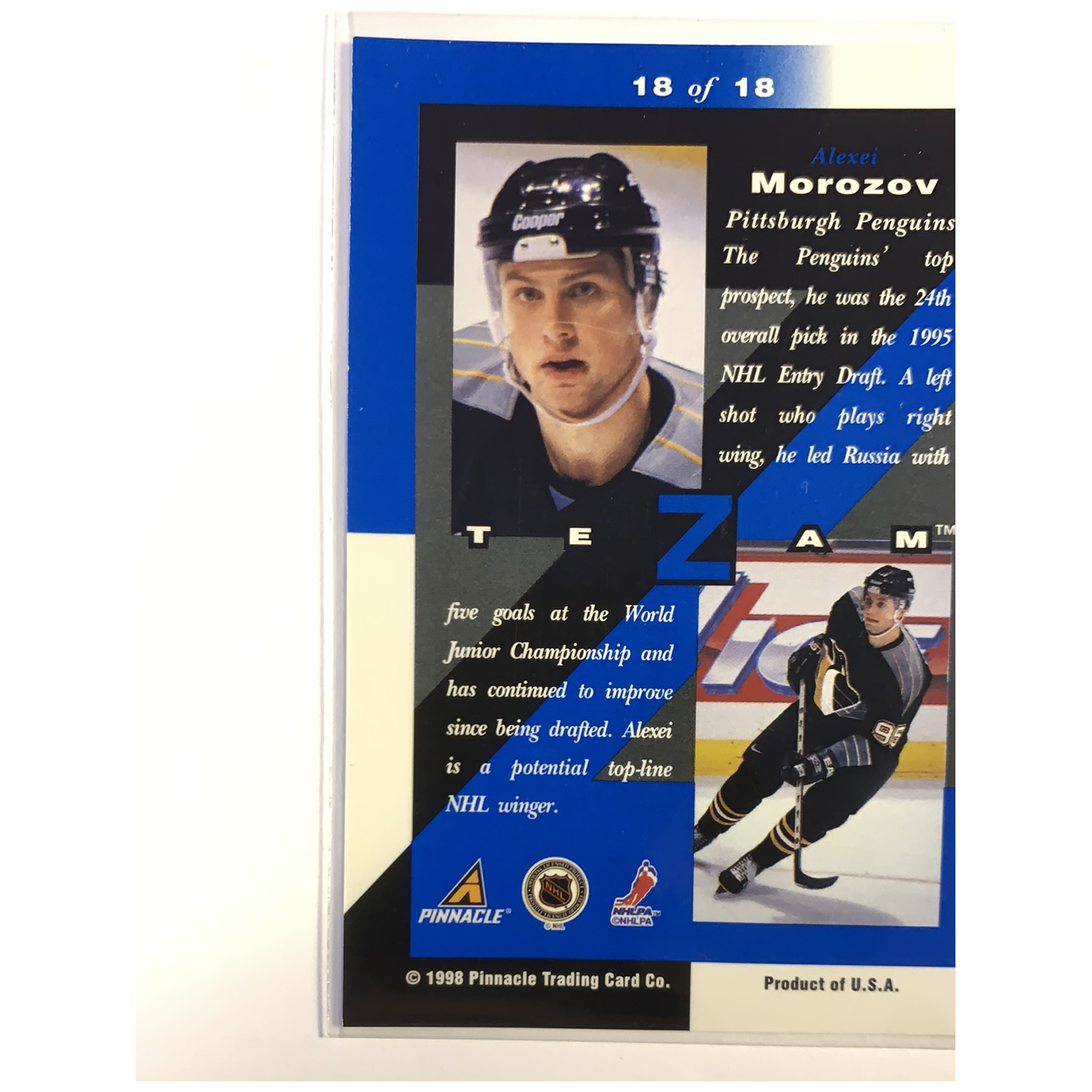 1998-99 Zenith Alexei Morozov Team Z | Local Legends Cards & Collectibles