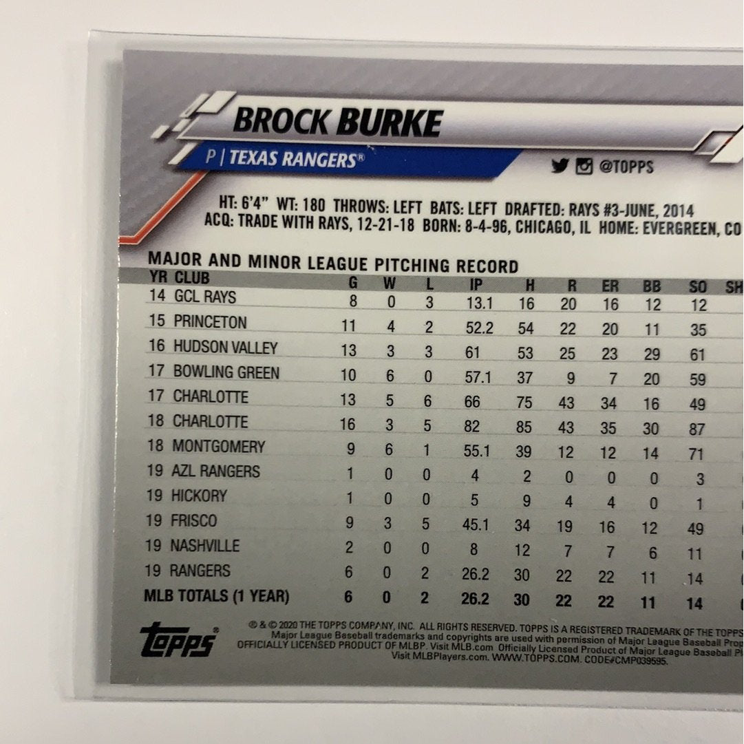 2020 Topps Chrome Brock Burke RC | Local Legends Cards & Collectibles