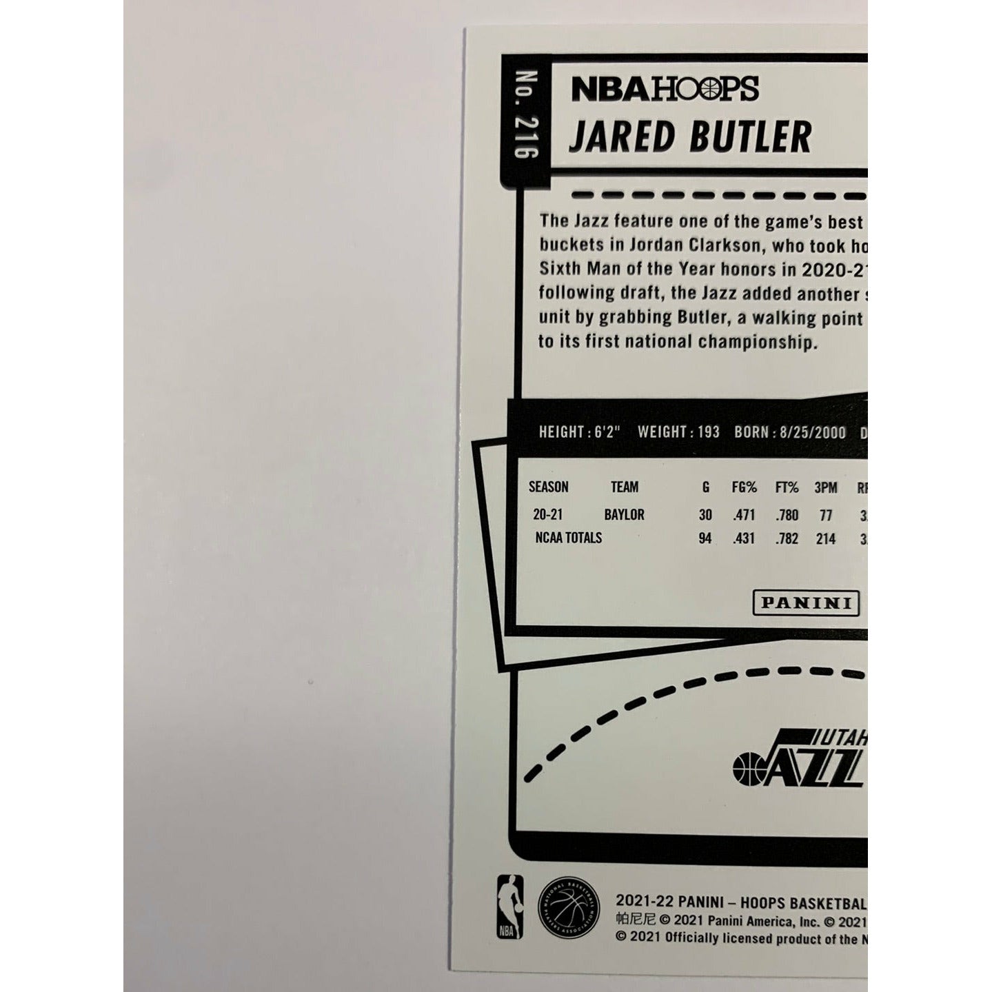 2021-22 Hoops Jared Butler RC | Local Legends Cards & Collectibles