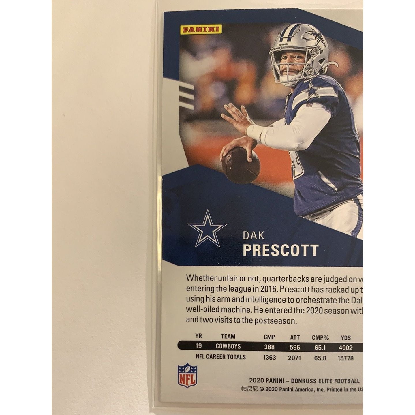 2020 Donruss Elite Dak Prescott Pink Parallel | Local Legends Cards & Collectibles