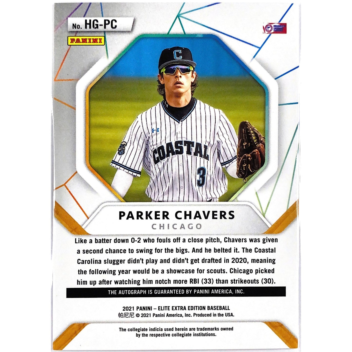 2021 Elite Extra Edition Parker Chavers Hidden Gems Auto | Local Legends Cards & Collectibles