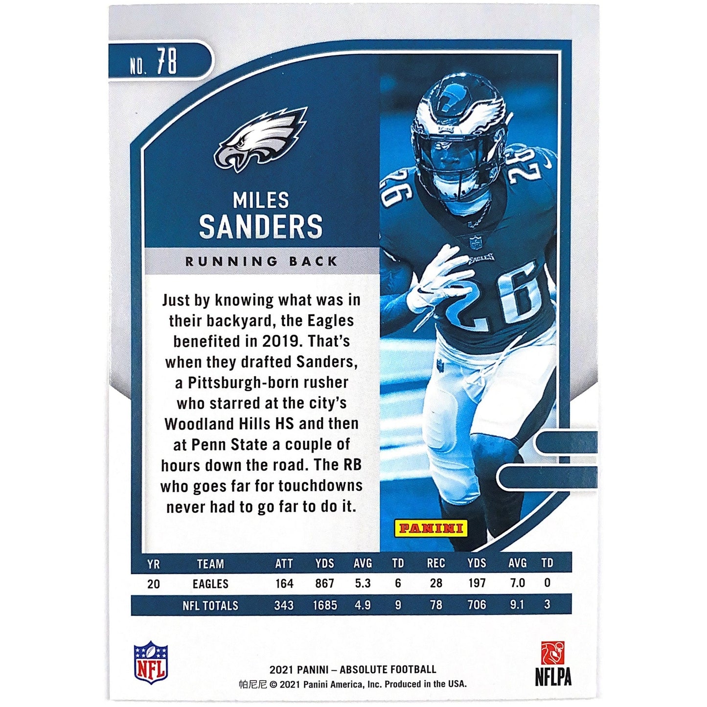 2021 Absolute Miles Sanders Green Parallel