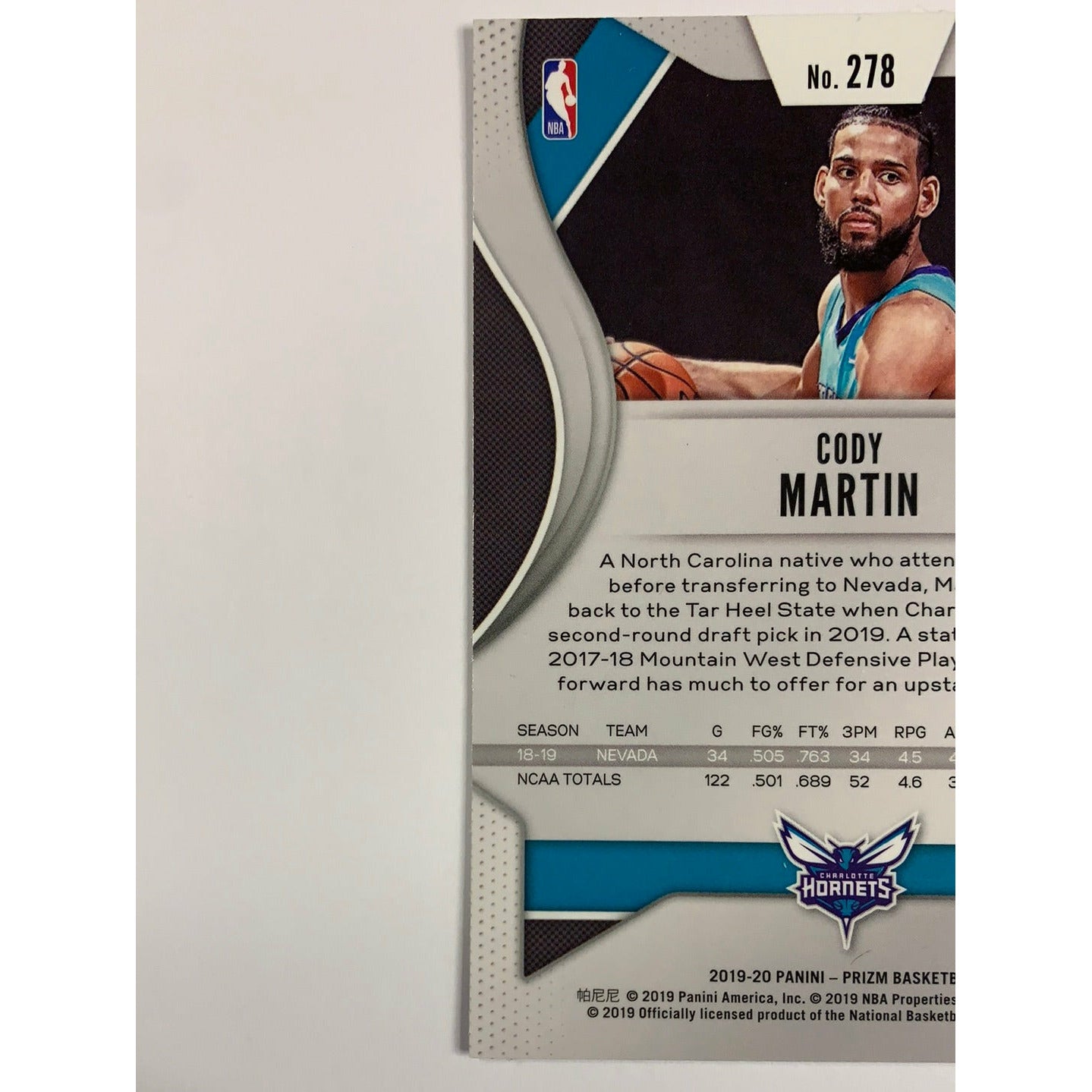 2019-20 Prizm Cody Martin RC | Local Legends Cards & Collectibles