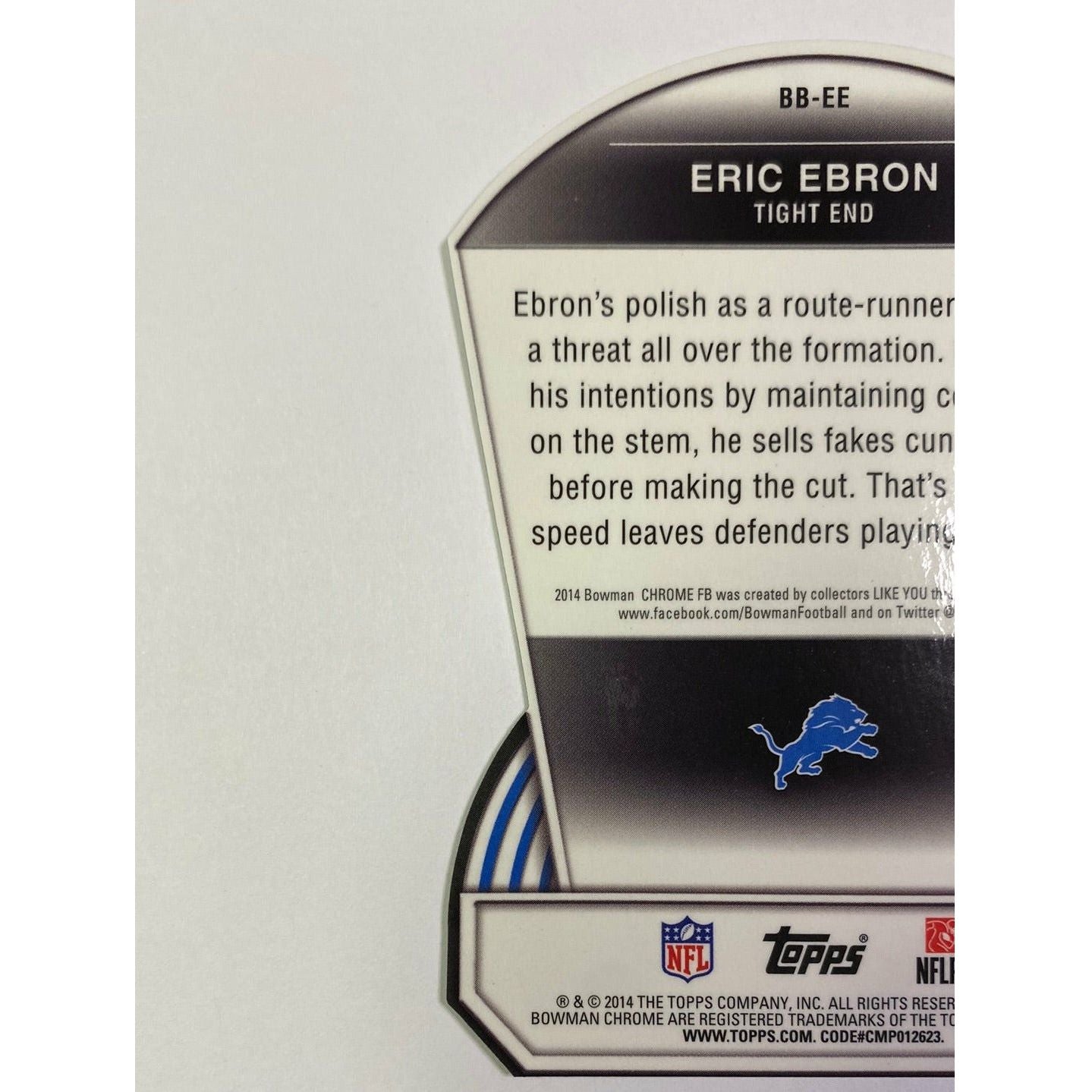 2014 Bowman Chrome Eric Ebron Bowman’s Best Die Cut RC | Local Legends Cards & Collectibles