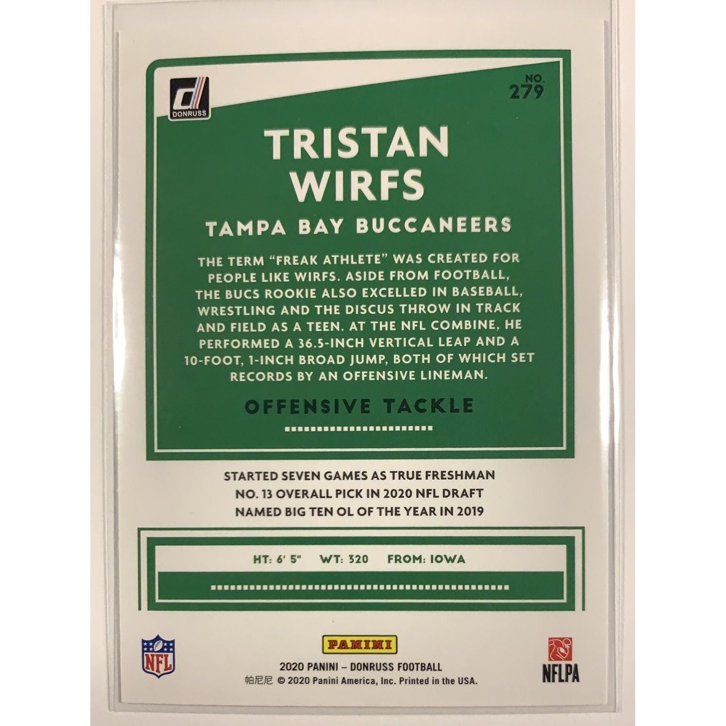2020 Donruss Tristan Wirfs RC Local Legends Cards & Collectibles