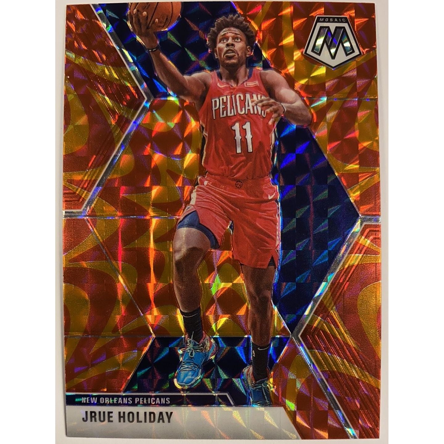 2019-20 Mosaic Jrue Holiday Orange Reactive Prizm | Local Legends Cards & Collectibles