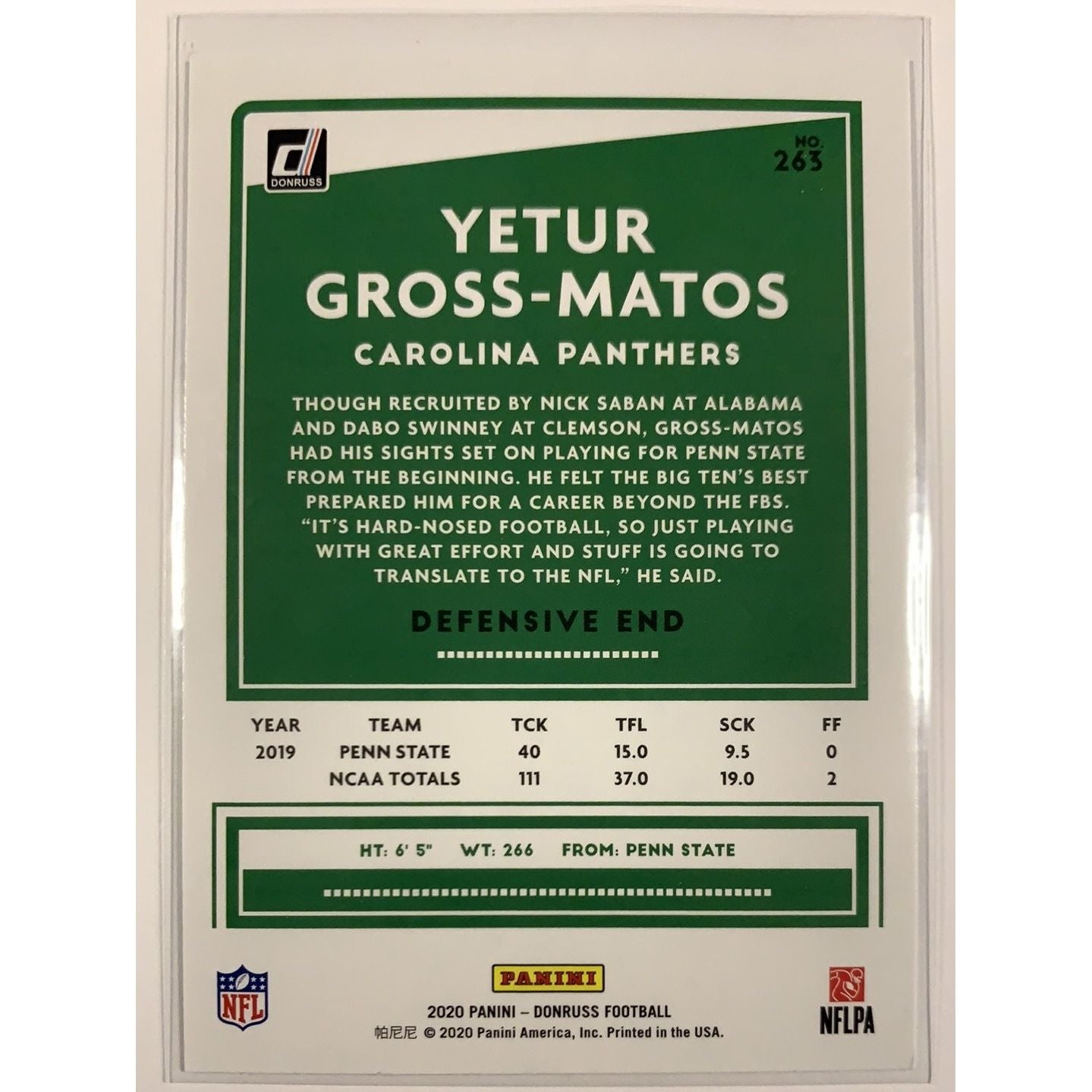  2020 Donruss Yetur Gross-Matos  Local Legends Cards & Collectibles