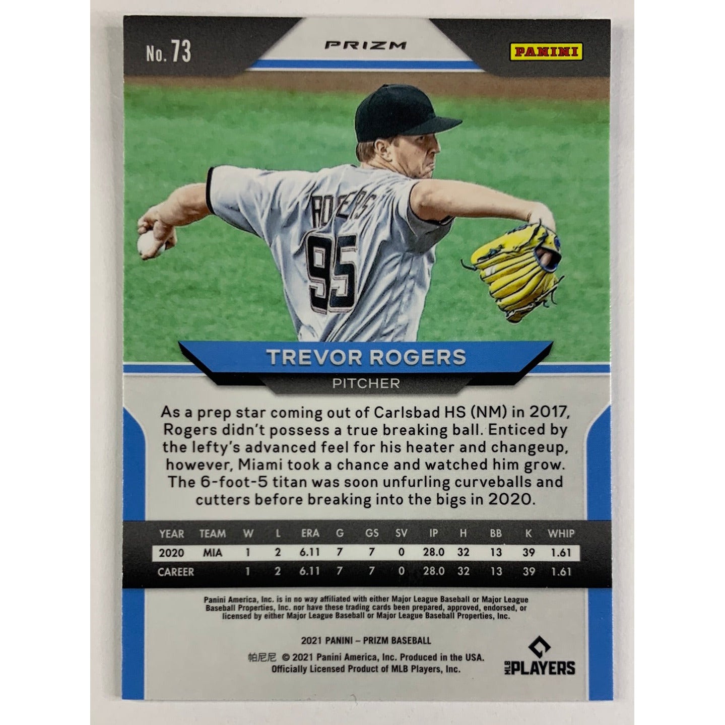 2021 Panini Prizm Trevor Rogers Teal Wave RC | Local Legends Cards & Collectibles