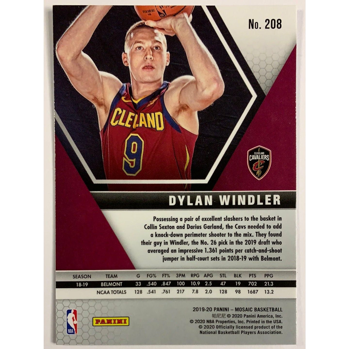 2019-20 Mosaic Dylan Windler