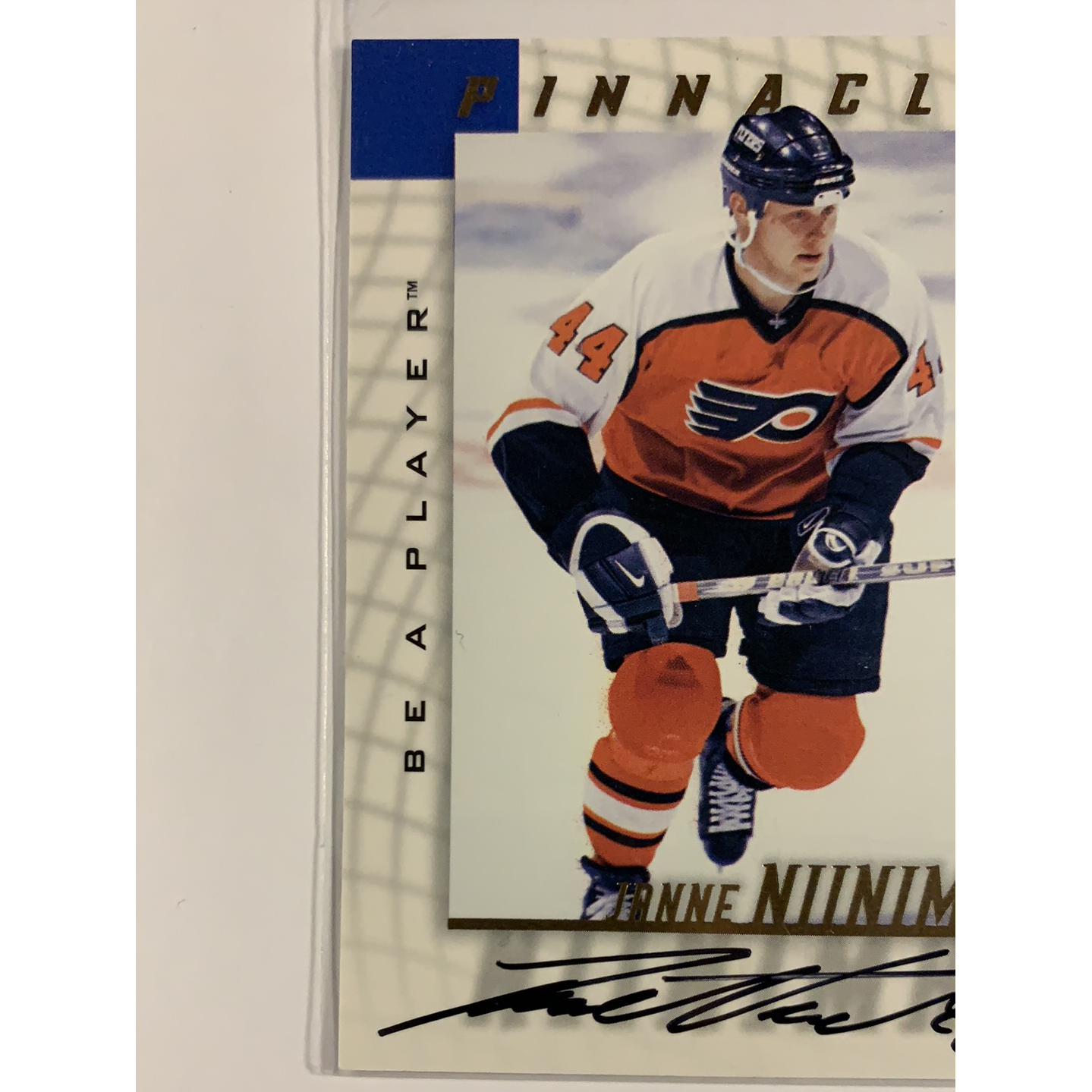 1998-99 Pinnacle Be A Player Janne Niinimaa On Card Auto | Local Legends Cards & Collectibles