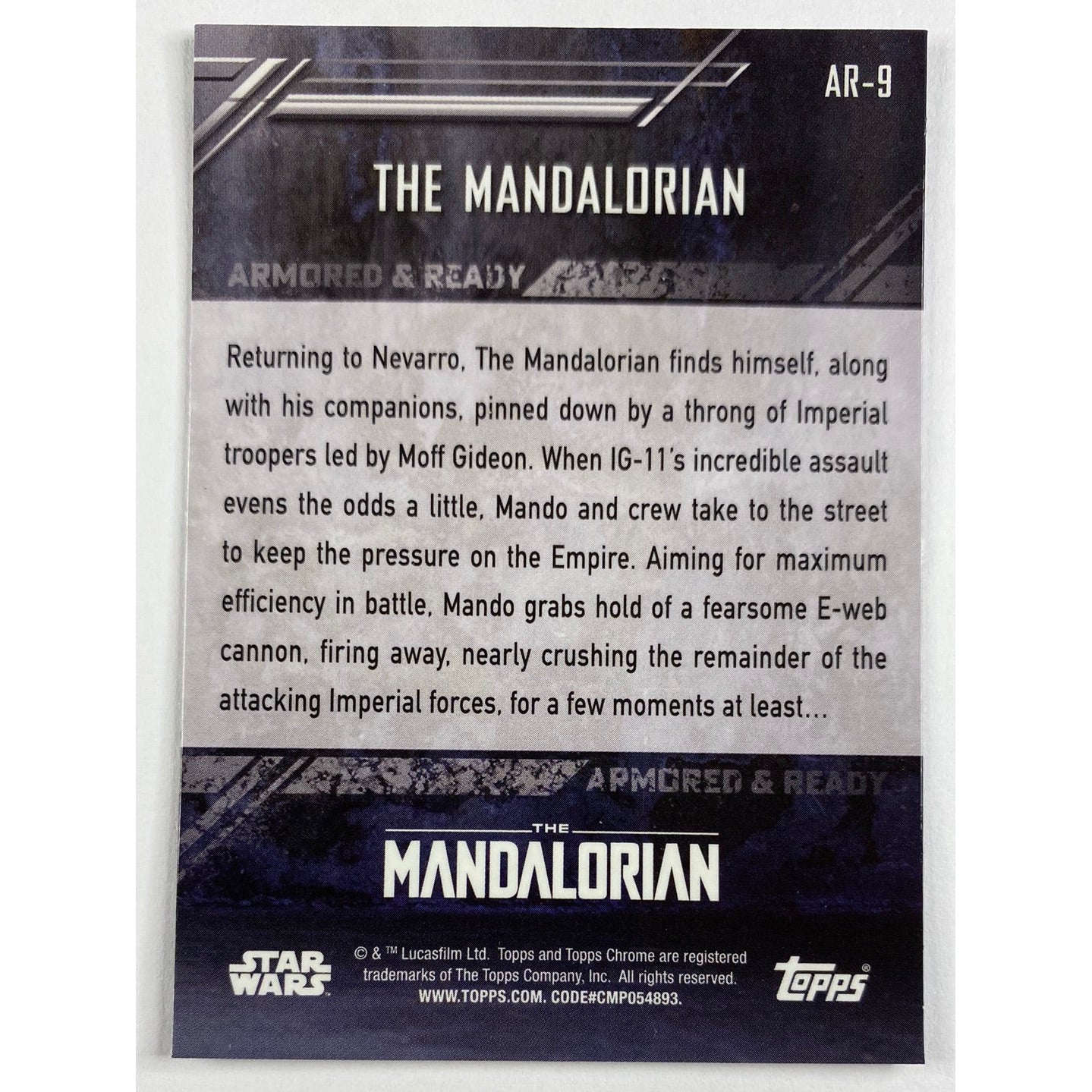 Topps Chrome The Mandalorian Armored And Ready The Mandalorian AR-9 Refractor