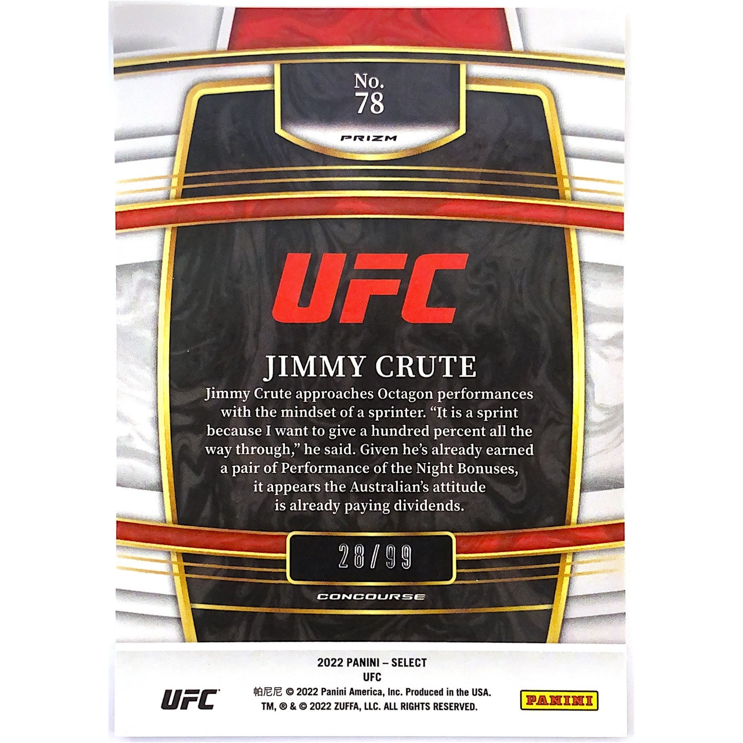 2022 Select Jimmy Crute Red Prizm /99