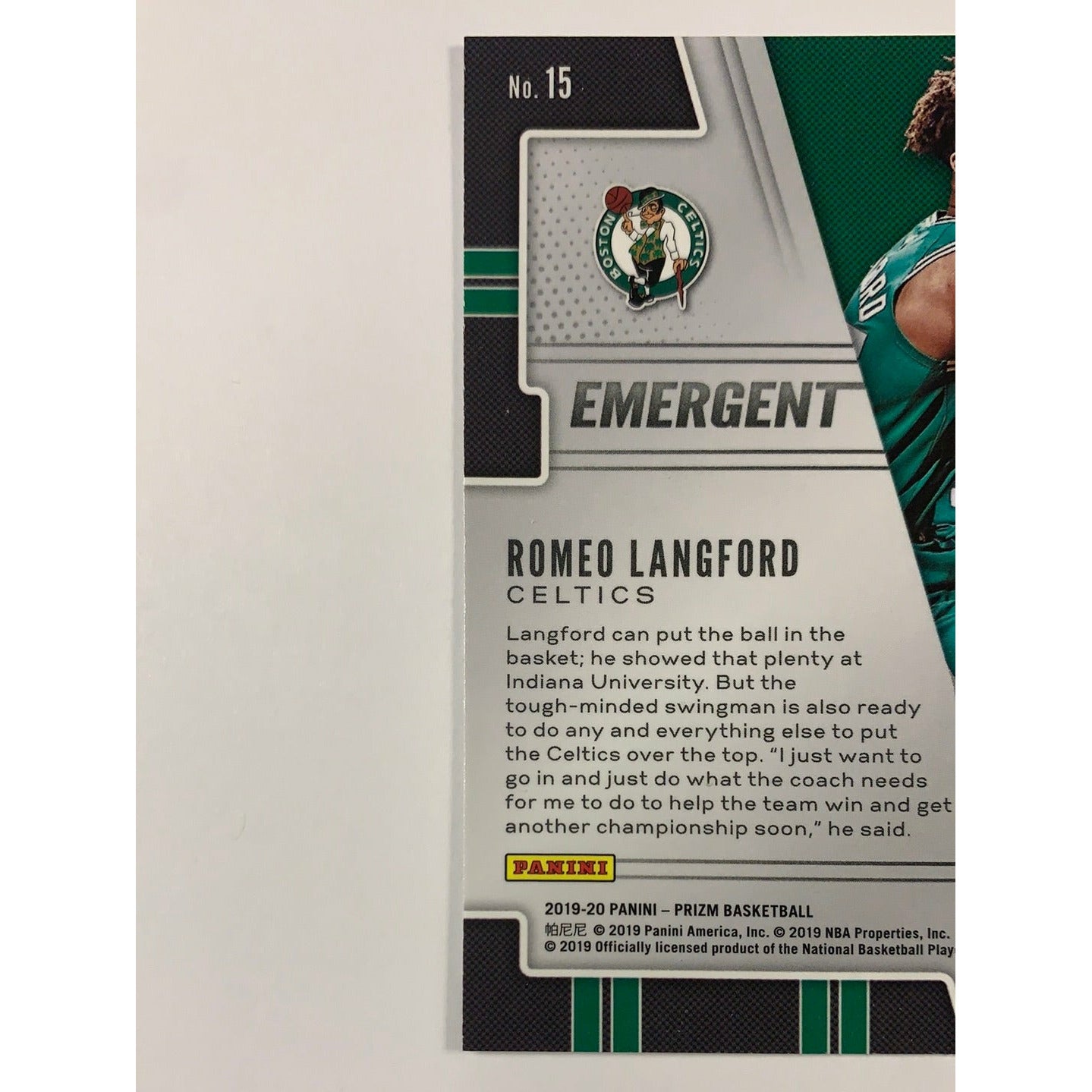 2019-20 Prizm Romeo Langford Emergent | Local Legends Cards & Collectibles