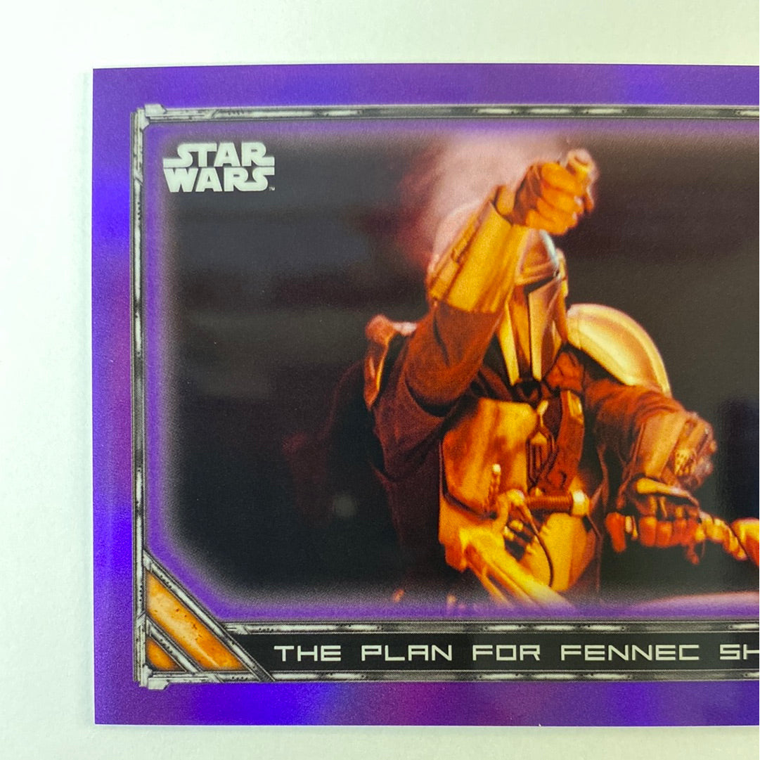 Topps Chrome The Mandalorian The Plan For Fennec Shand Purple Refractor /75