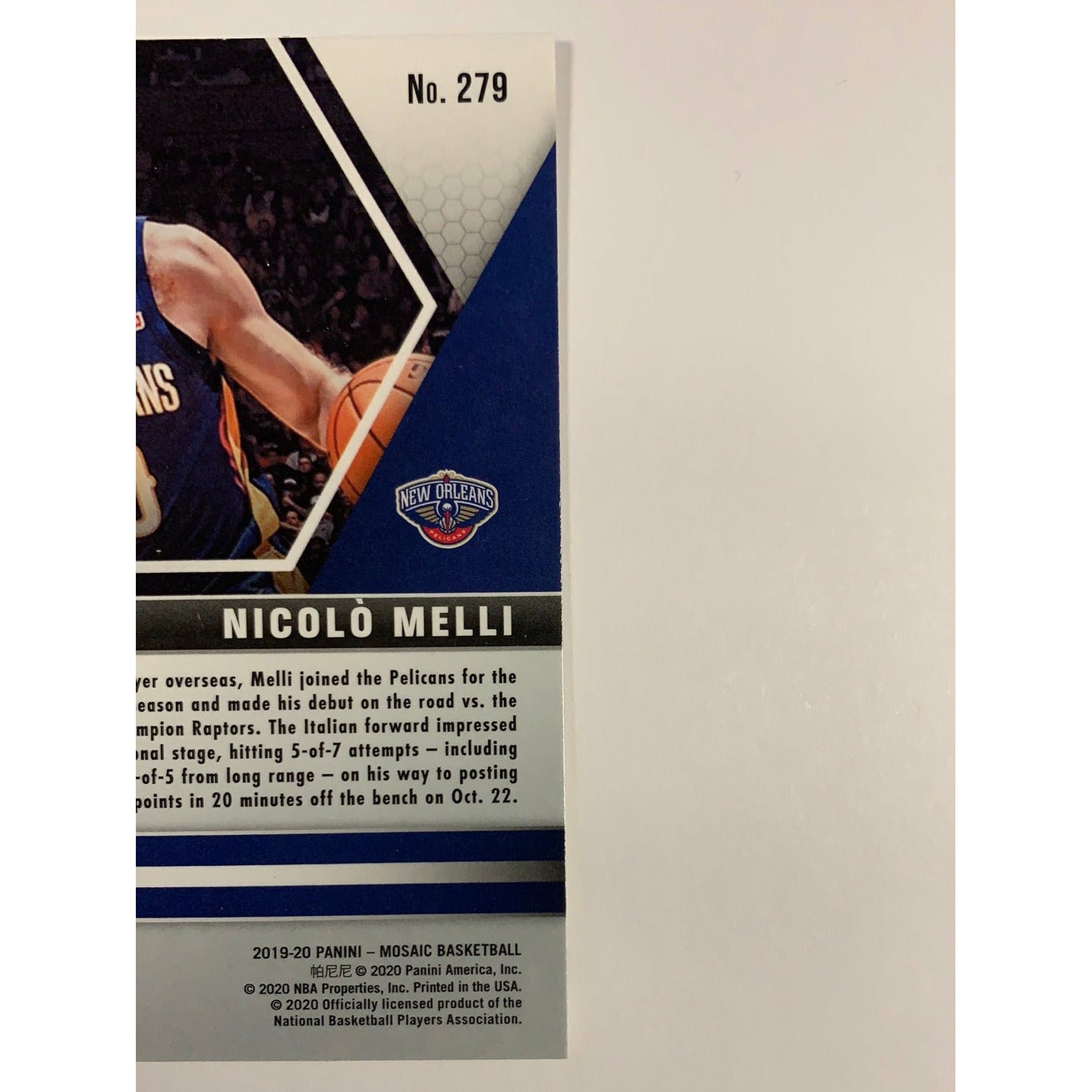 2019-20 Mosaic NBA Debut Nicolo Melli RC