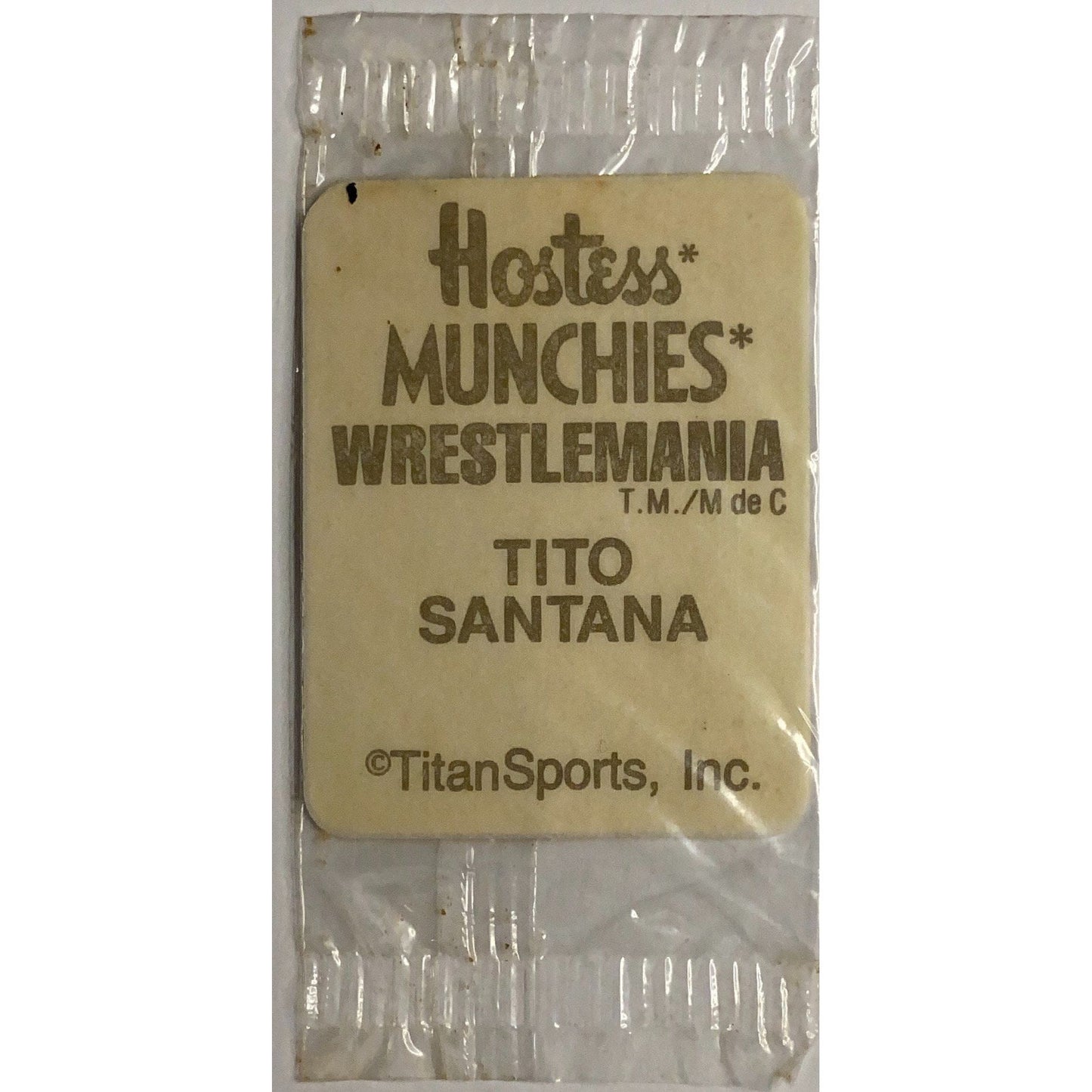 Damaged❓1987 Titan Sports Hostess Tito Santana WWE Wrestlemania | Local Legends Cards & Collectibles