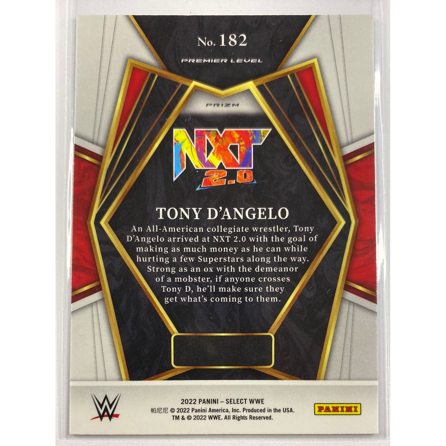 2022 Select Tony D’Angelo Tri Colour Prizm RC | Local Legends Cards & Collectibles