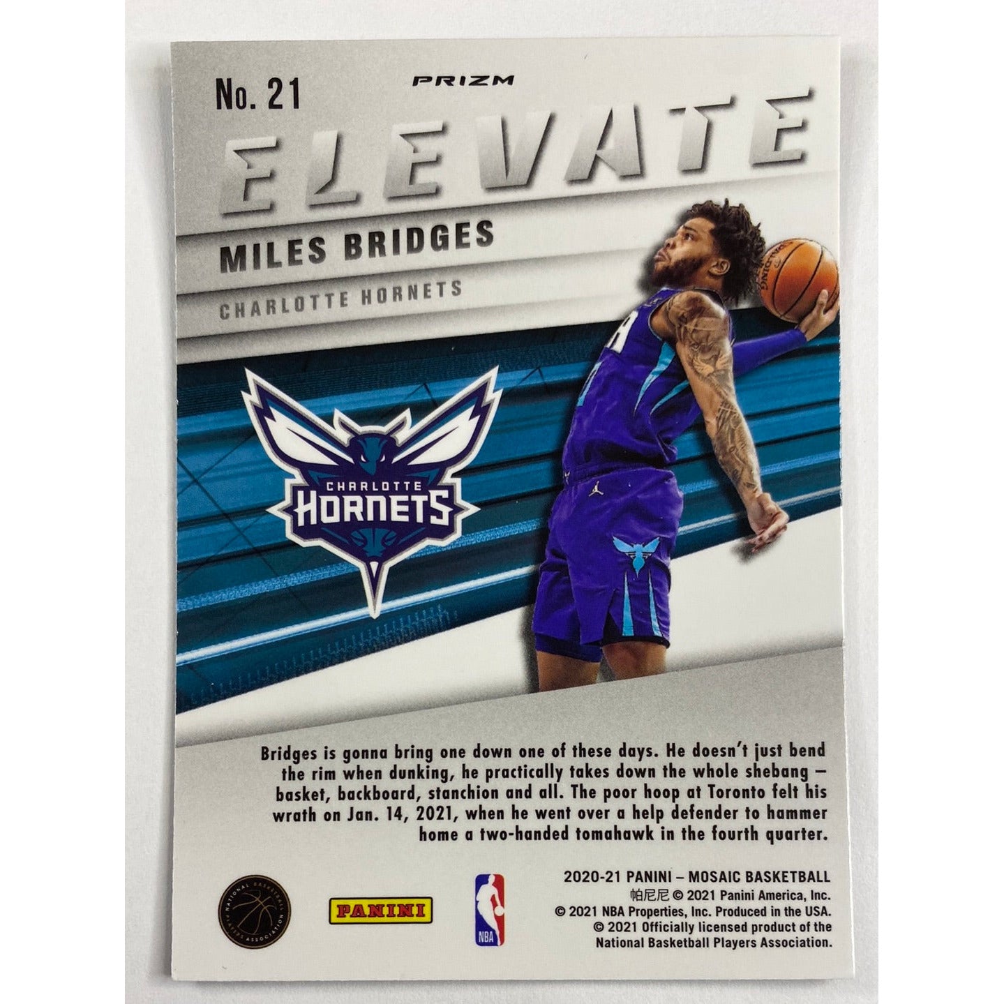 2020-21 Mosaic Miles Bridges Elevate Green Mosaic Prizm | Local Legends Cards & Collectibles