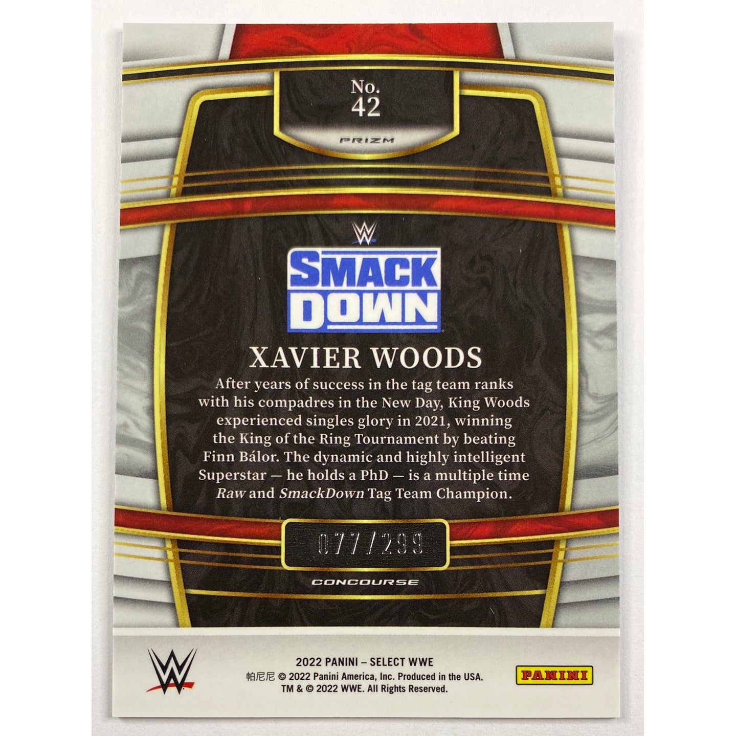 2022 Select Xavier Woods Blue Holo Prizm /299 | Local Legends Cards & Collectibles