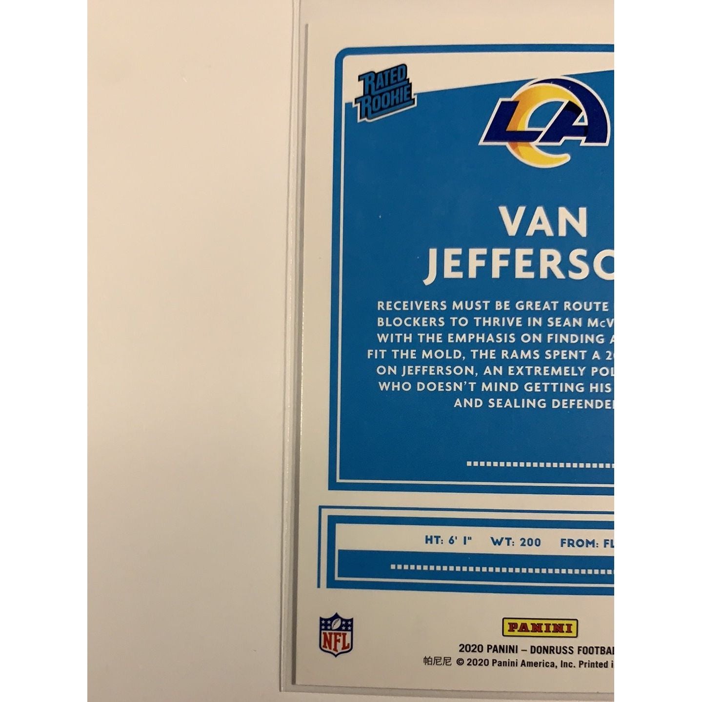 2020 Donruss Van Jefferson Rated Rookie Local Legends Cards & Collectibles