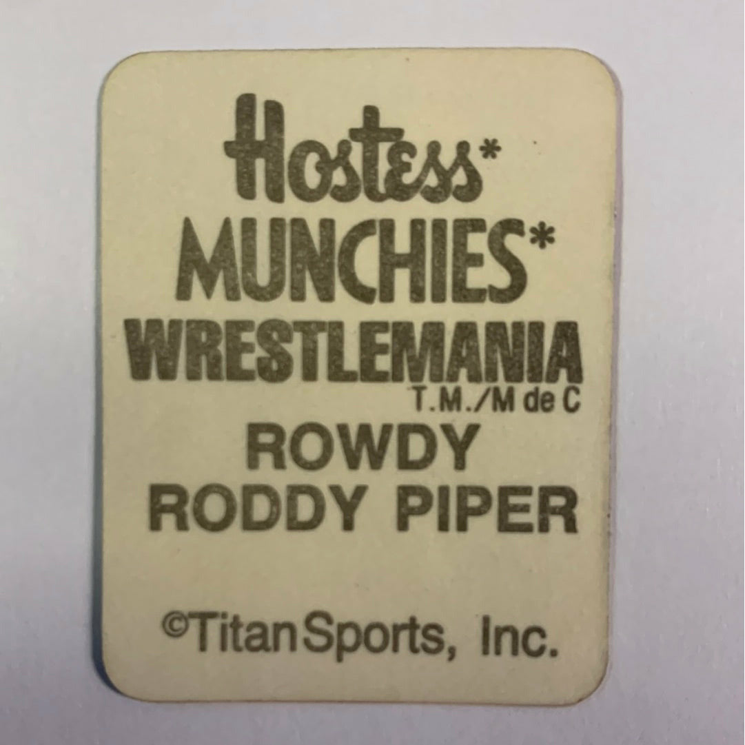 1987 Hostess Rowdy Rowdy Piper Munchies Stickers | Local Legends Cards & Collectibles