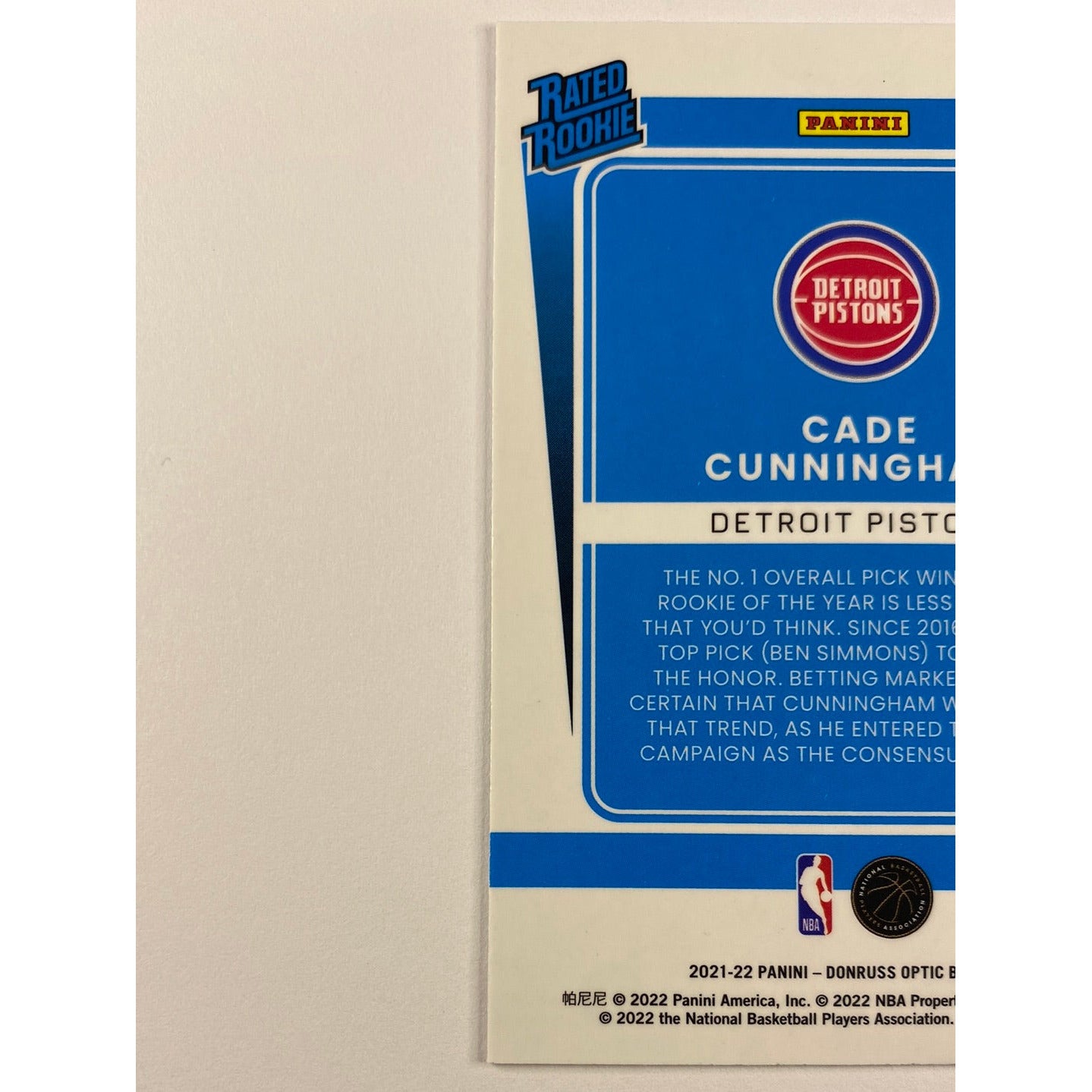 2021-22 Donruss Optic Cade Cunningham Rated Rookie | Local Legends Cards & Collectibles