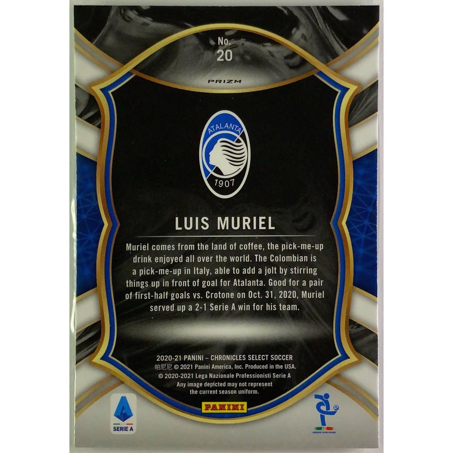 2020-21 Chronicles Select Luis Muriel Silver Prizm | Local Legends Cards & Collectibles