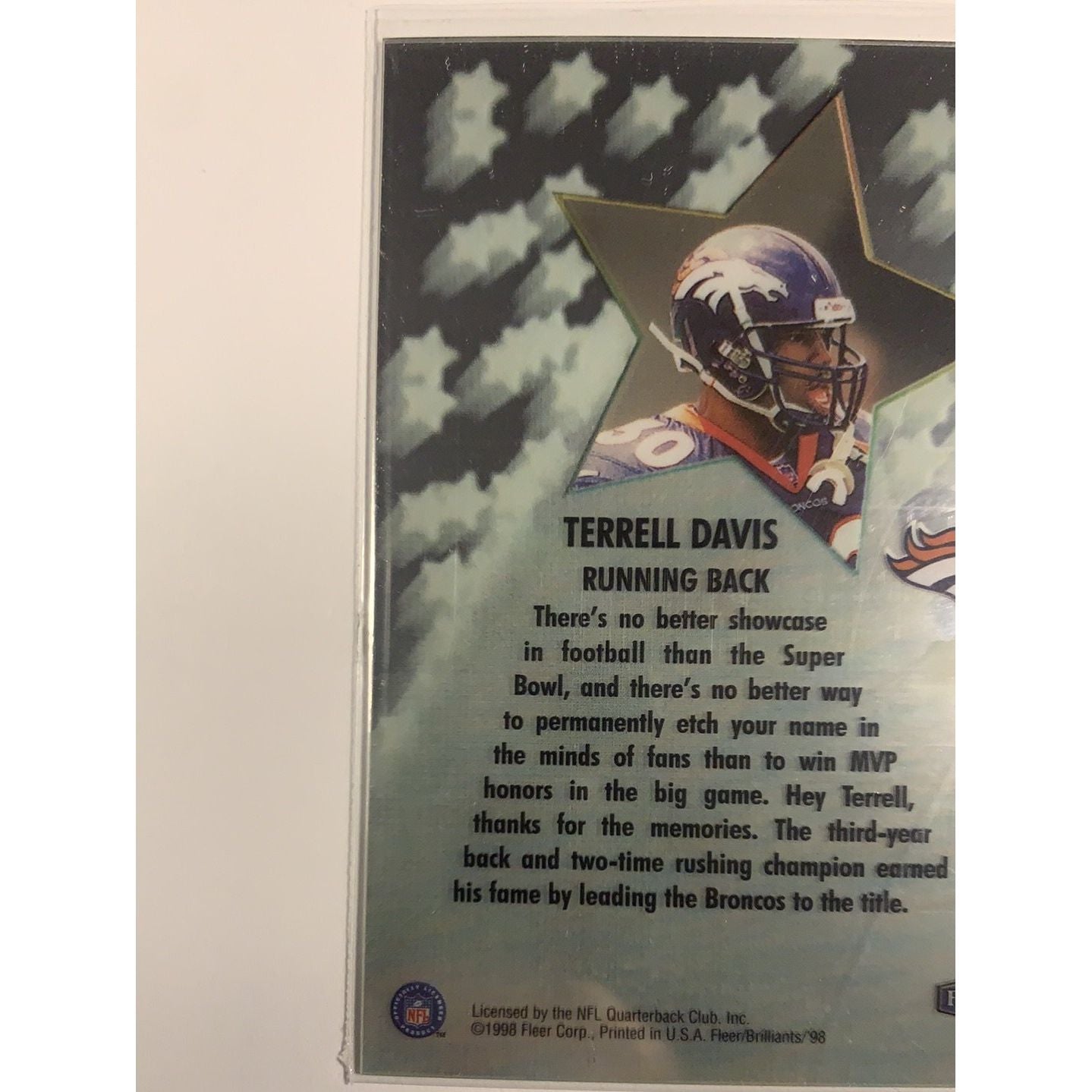 1998 Fleer Brilliants Terrell Davis Shinning Stars | Local Legends Cards & Collectibles