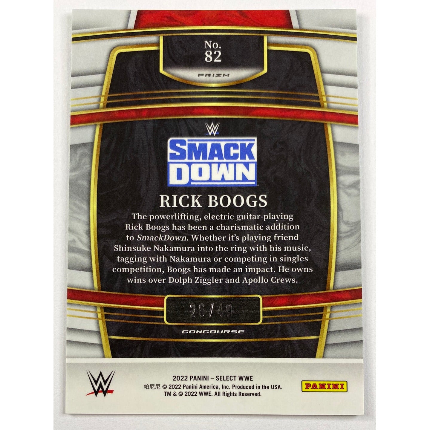 2022 Select Rick Boogs Lime Green Holo Prizm /49 | Local Legends Cards & Collectibles