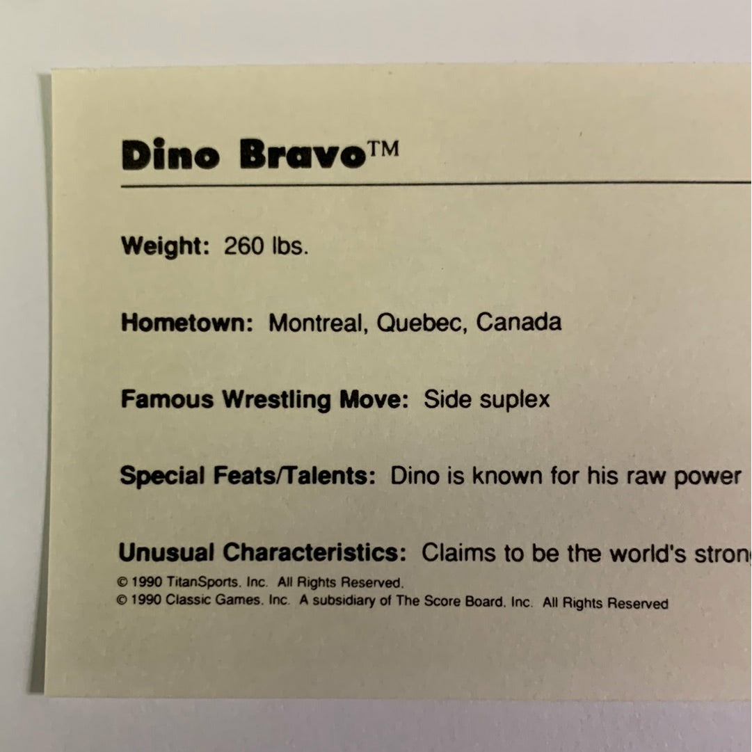 1990 Titan Sports Dino Bravo | Local Legends Cards & Collectibles