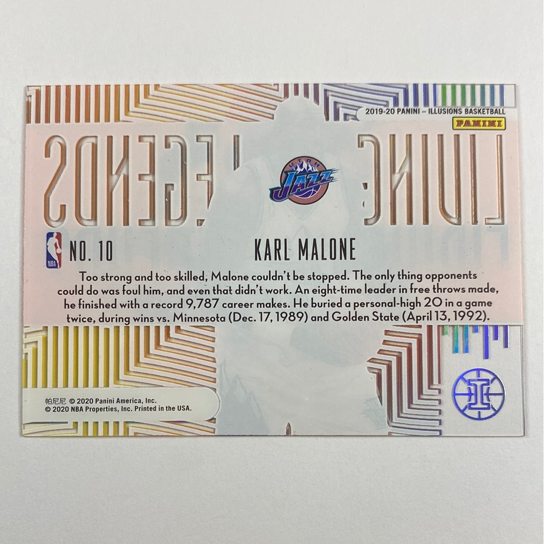 2019-20 Illusions Karl Malone Living Legends Orange Acetate | Local Legends Cards & Collectibles