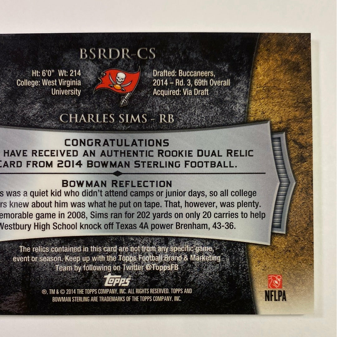 2014 Bowman Sterling Charles Sims Dual Patch