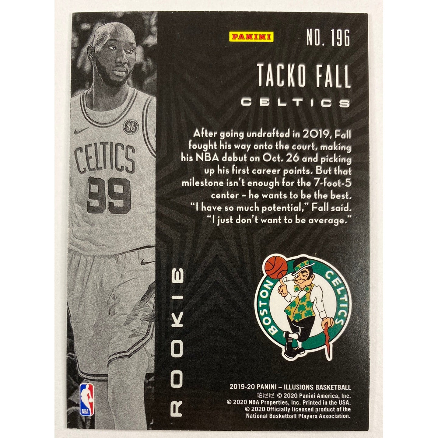 2019-20 Illusions Tacko Fall Emerald RC | Local Legends Cards & Collectibles