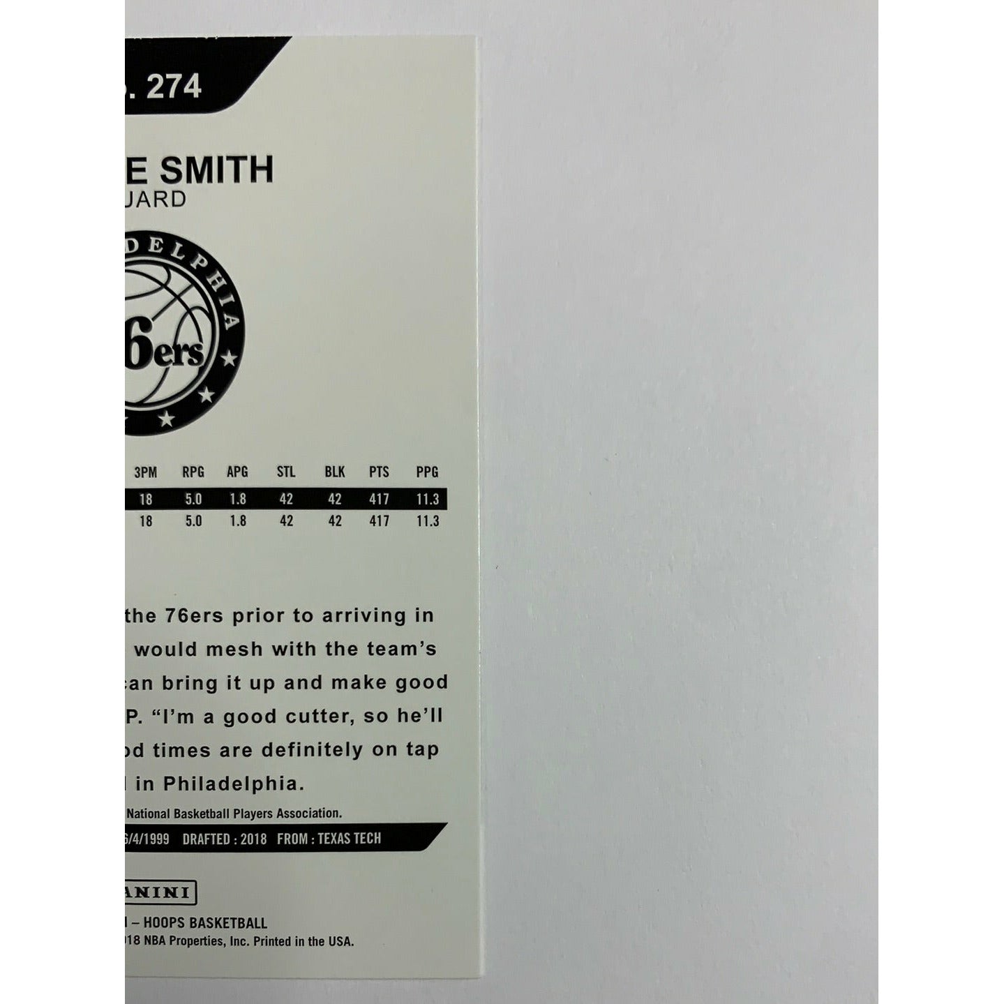 2018-19 Hoops Zhaire Smith RC-Local Legends Cards & Collectibles