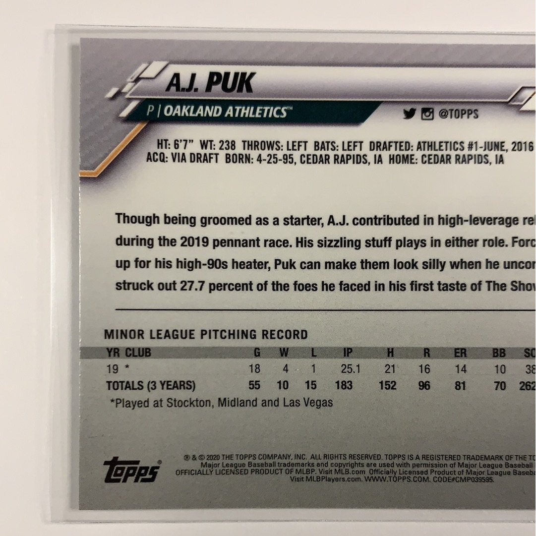 2020 Topps Chrome A.J. Puk RC | Local Legends Cards & Collectibles