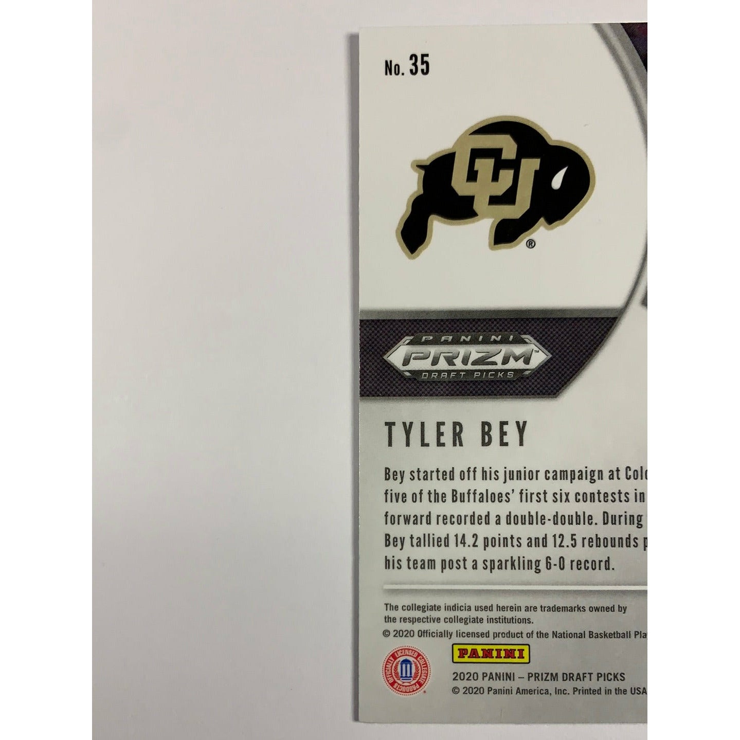 2020 Prizm Draft Picks Tyler Bey Silver Prizm RC | Local Legends Cards & Collectibles