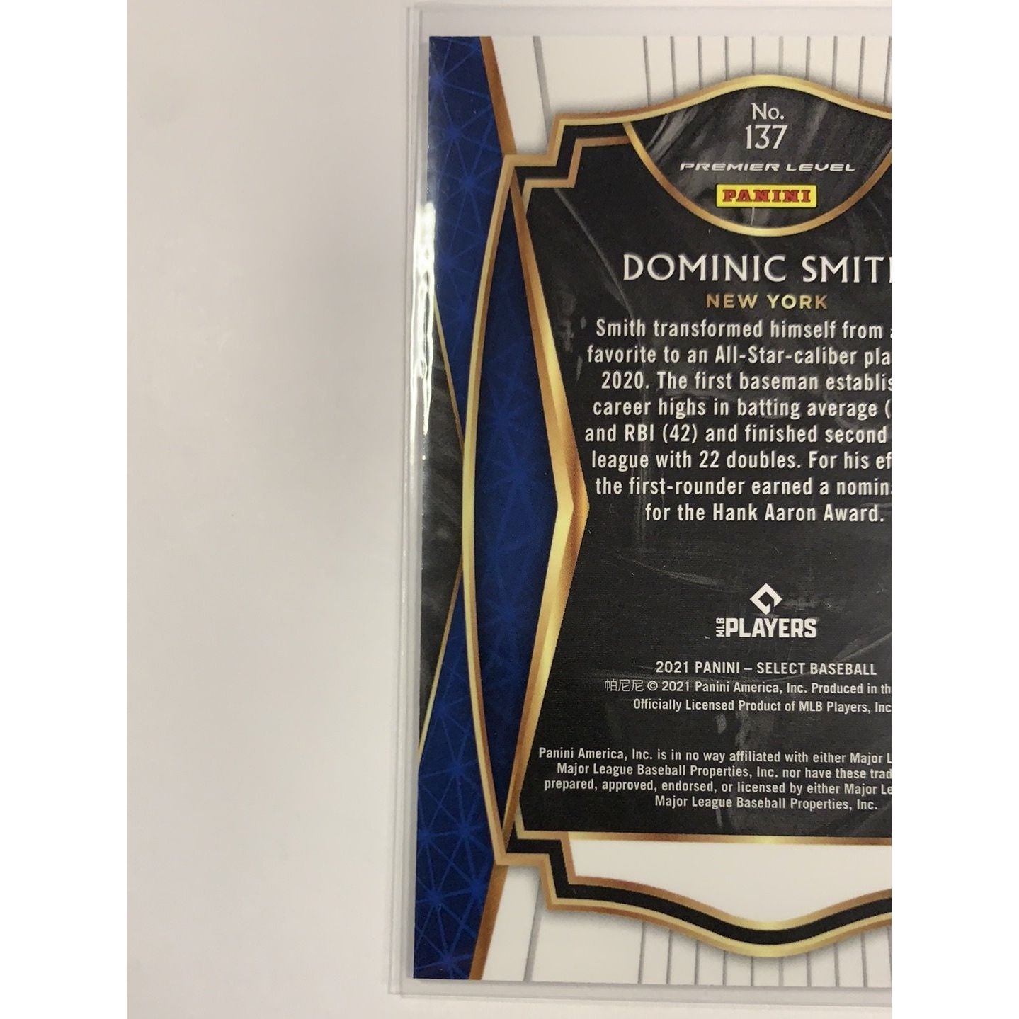 2021 Panini Select Dominic Smith Premier Level Base #137 Local Legends Cards & Collectibles