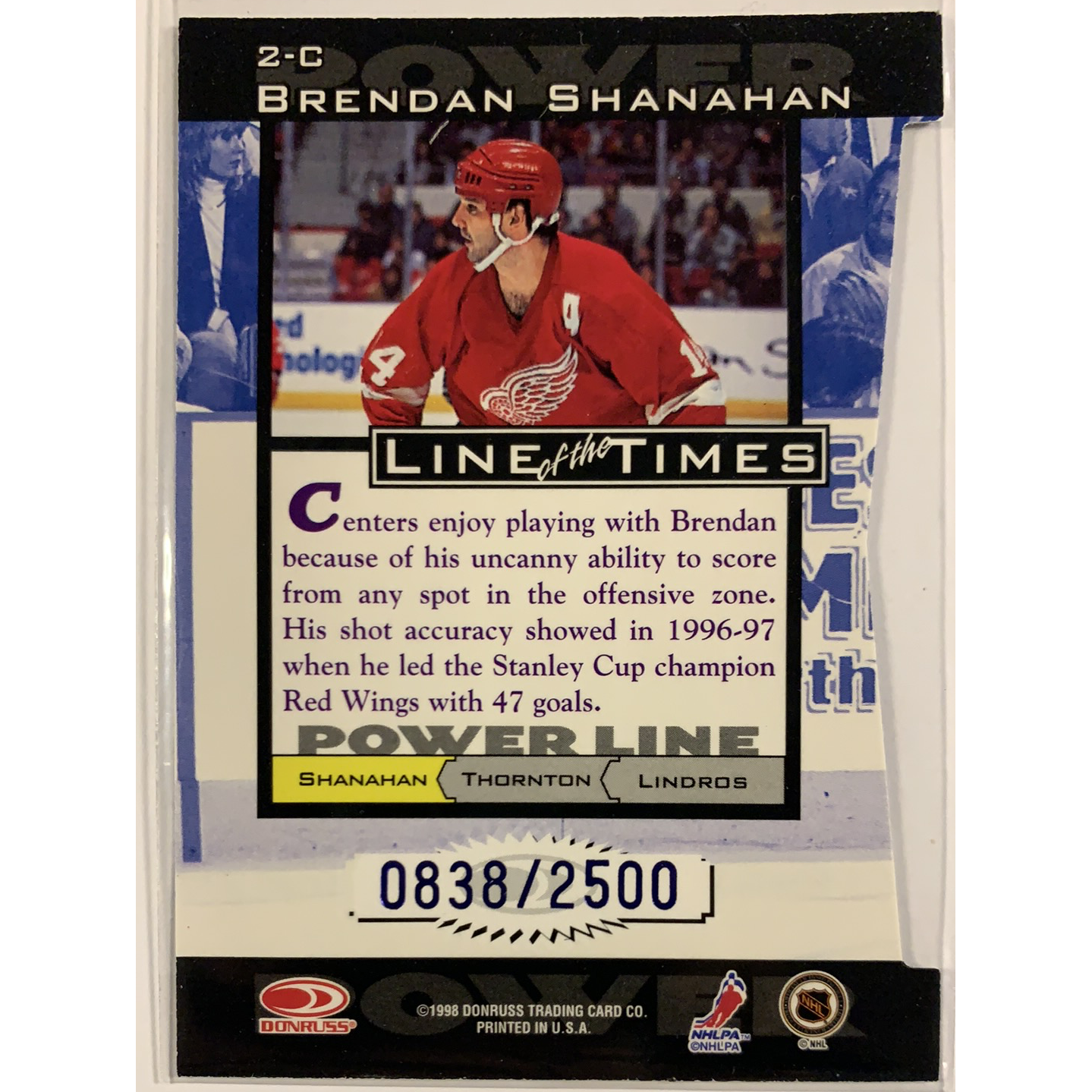1998-89 Donruss Brendan Shanahan Line of the Times /2500 Local Legends Cards & Collectibles