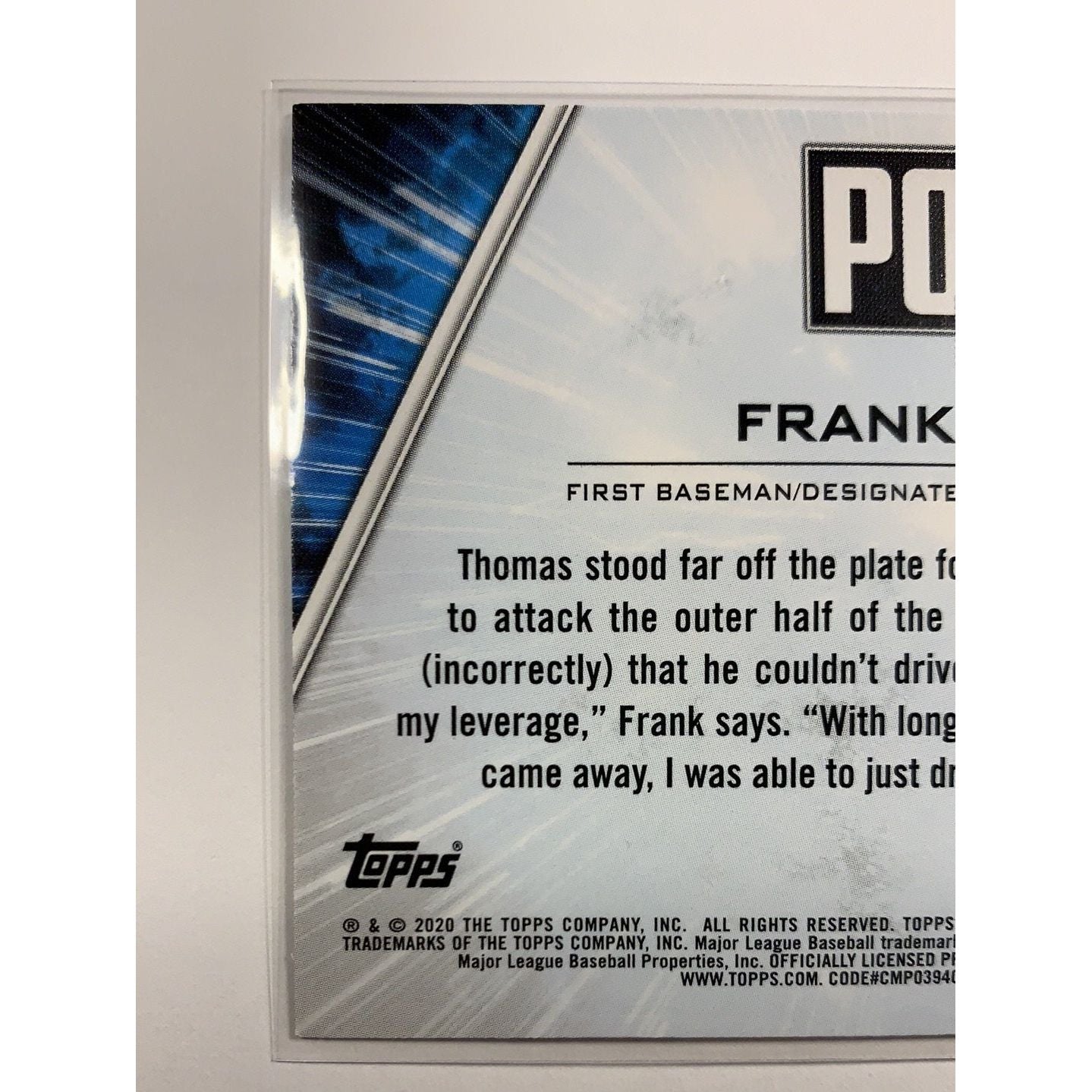 2020 Topps Stadium Club Frank Thomas Power Zone Red Variant | Local Legends Cards & Collectibles